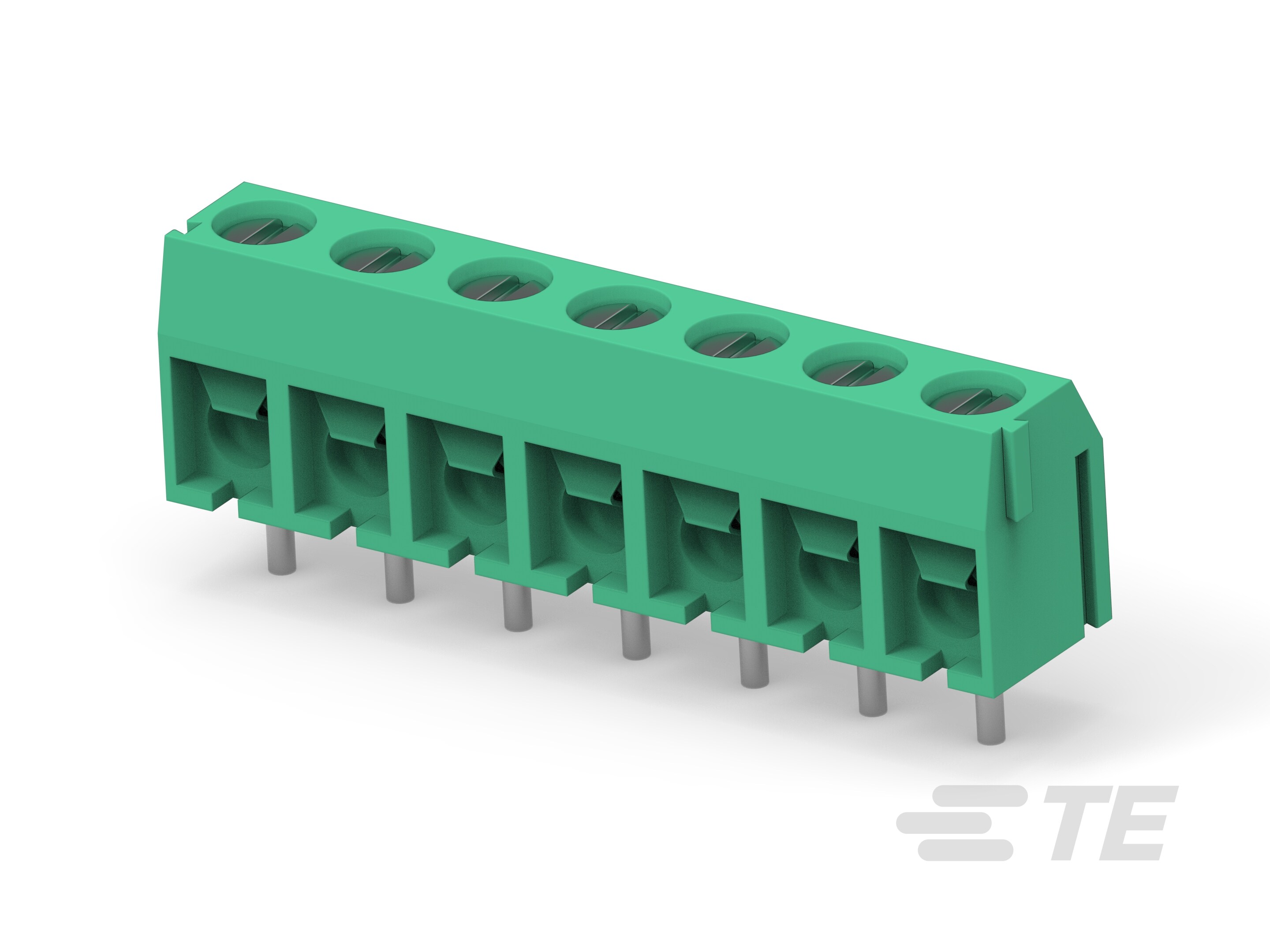 7P TB ,90deg, VT, 5mm,Green,w/interlock-1776266-7