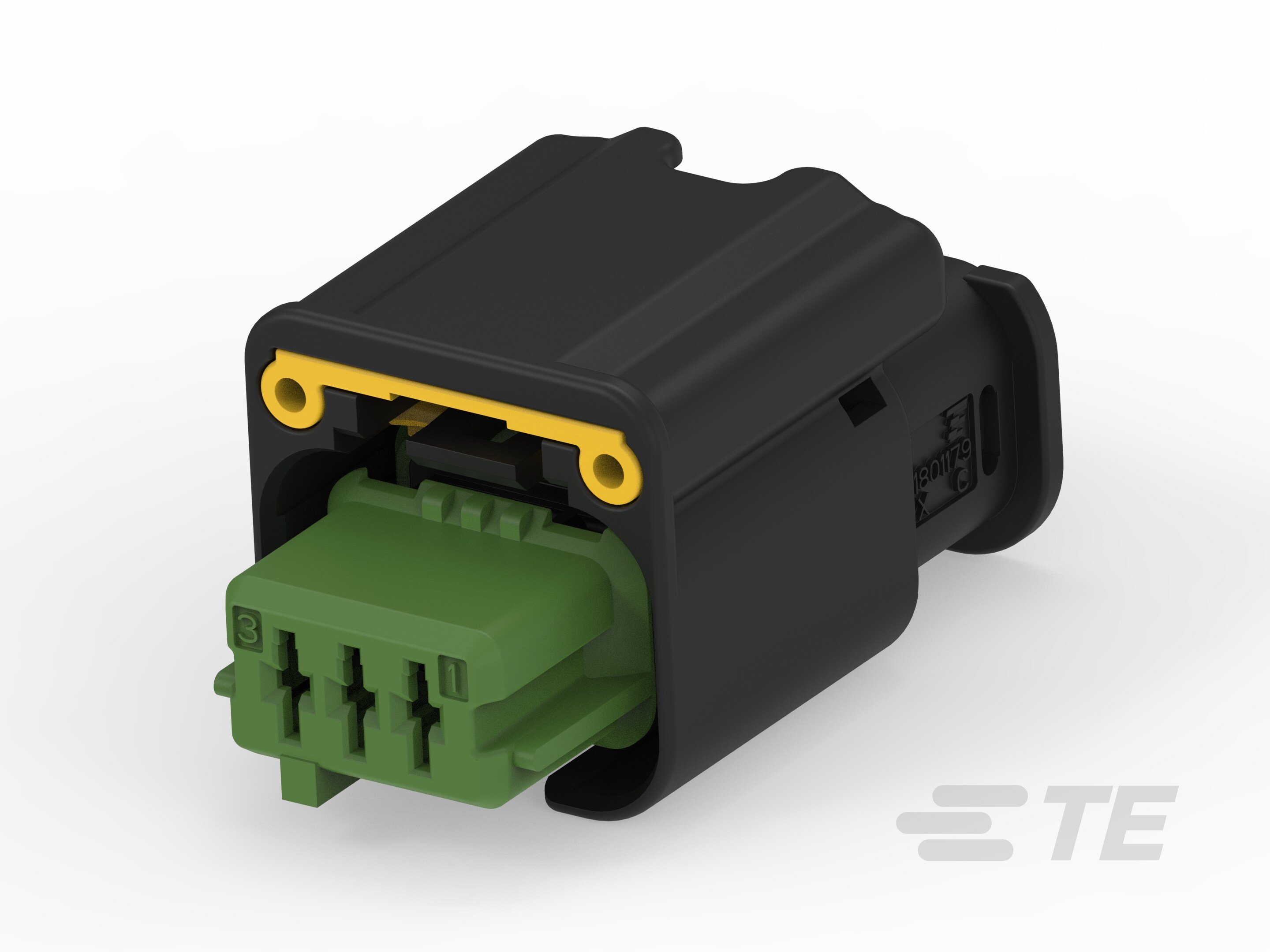 3W RECEPTACLE HPSL CONNECTOR GREEN-1801179-5
