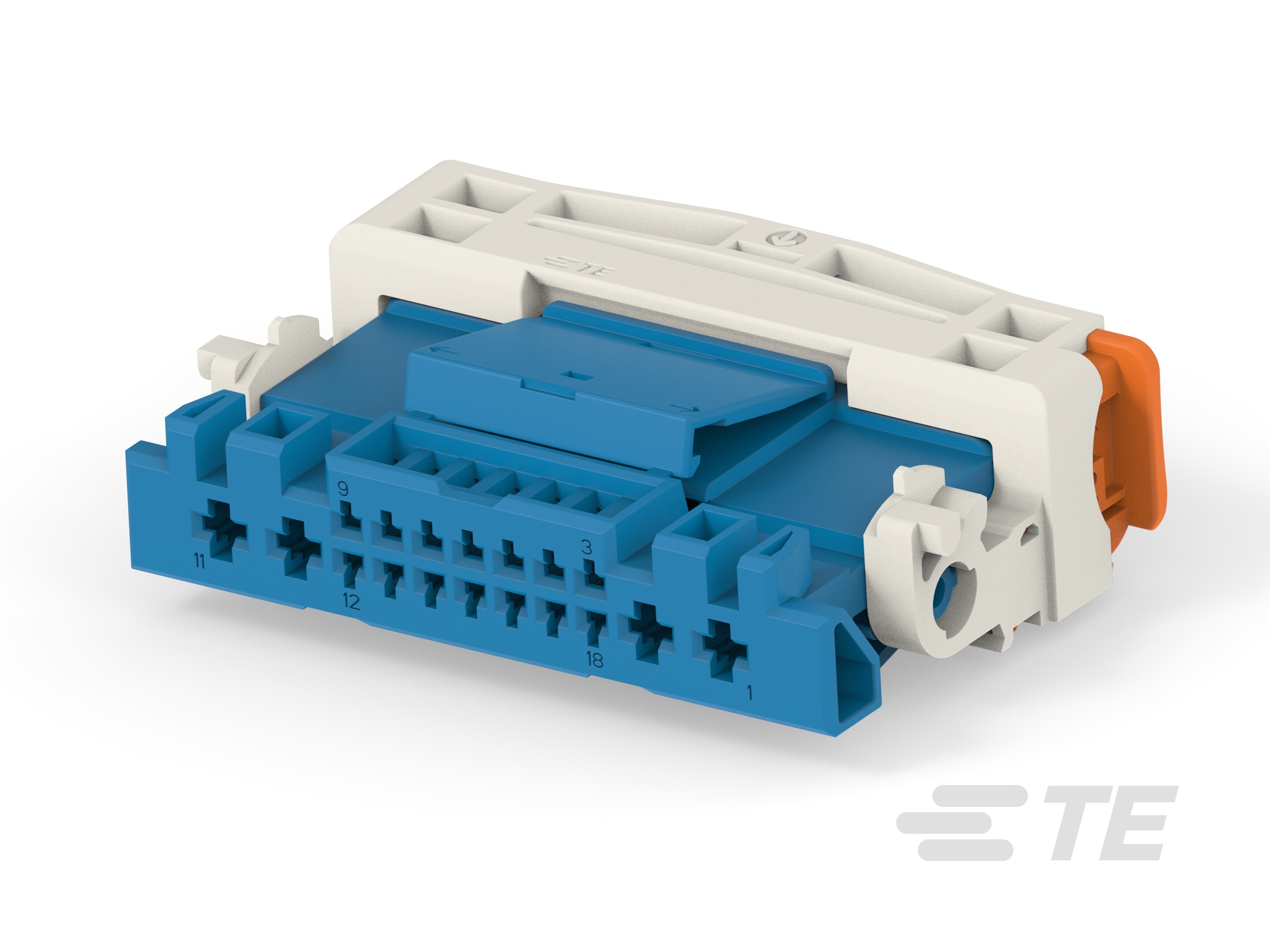 18W HYBRID UNSEALED RCPT HSG ASSY BLUE-1801735-3