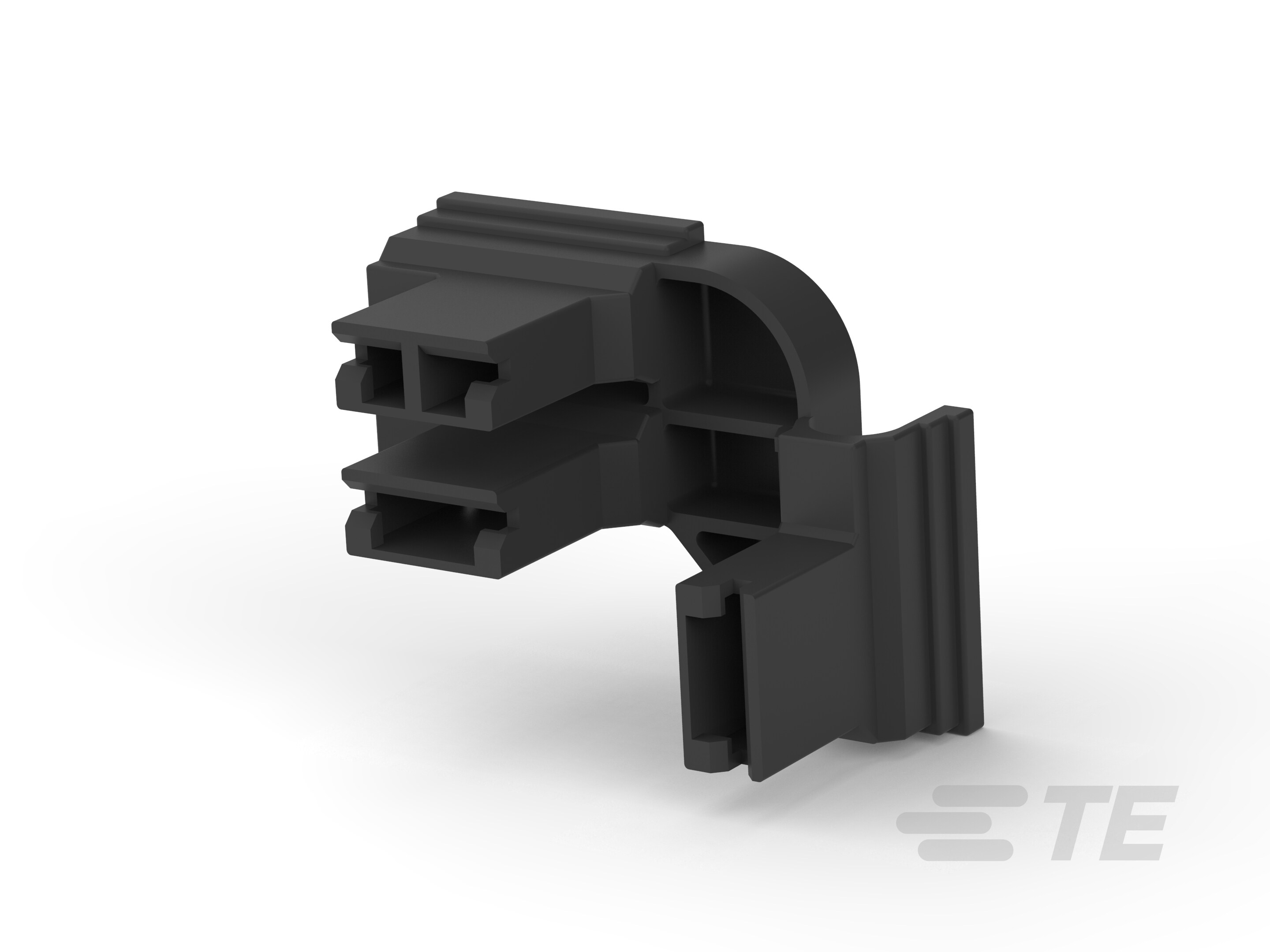 250 FASTON HSG.,FLAG,REC.,2 POS,BLACK-1-1969706-1