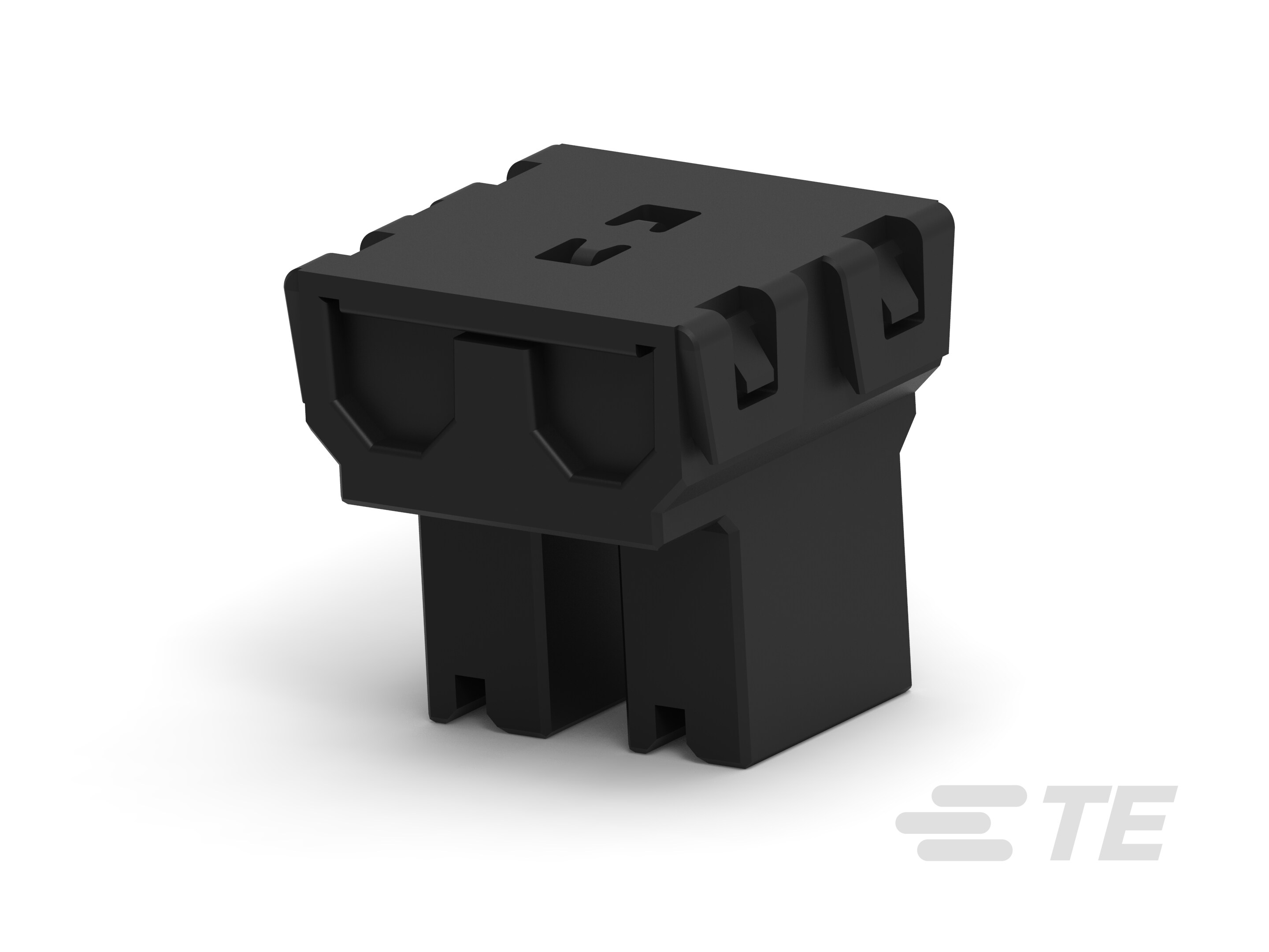 250 FASTON HSG.,FLAG,REC.,2 POS,BLACK-1969899-1