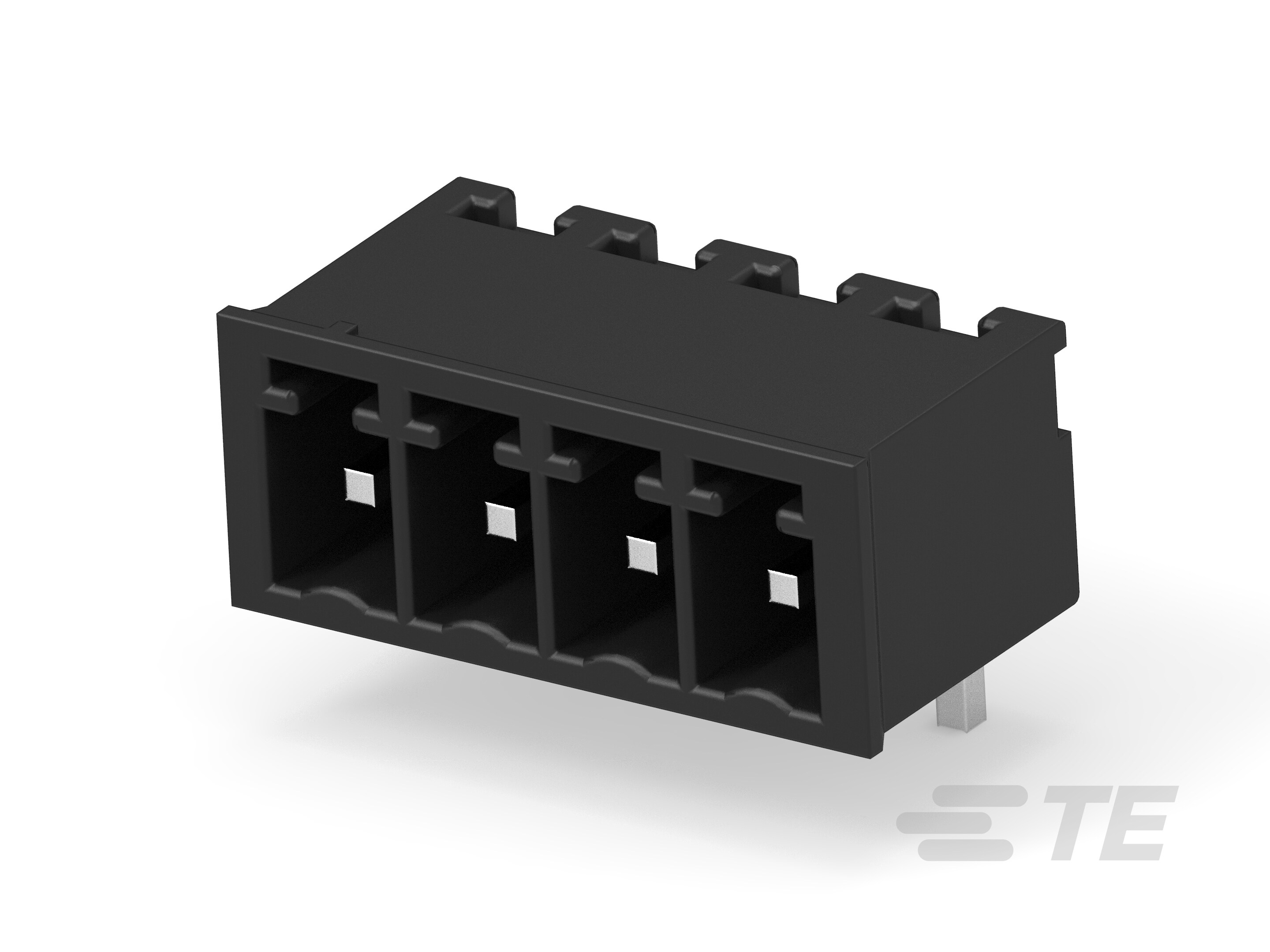 4P HDR CLOSED END,90 DEG,CL 3.81,BLK-1986343-4