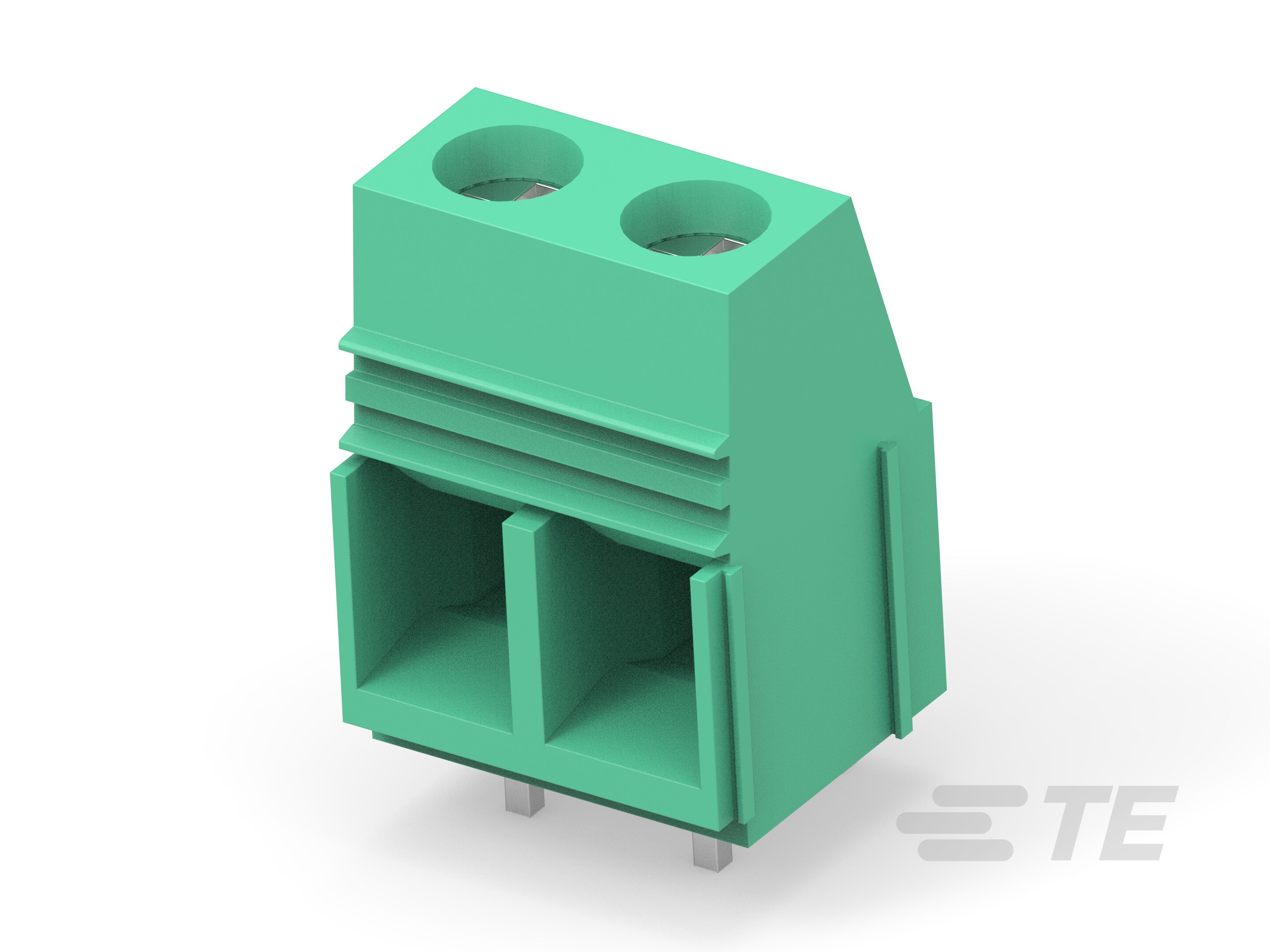 2 Posn Power Connector, Green, 10.16mm-1986660-2