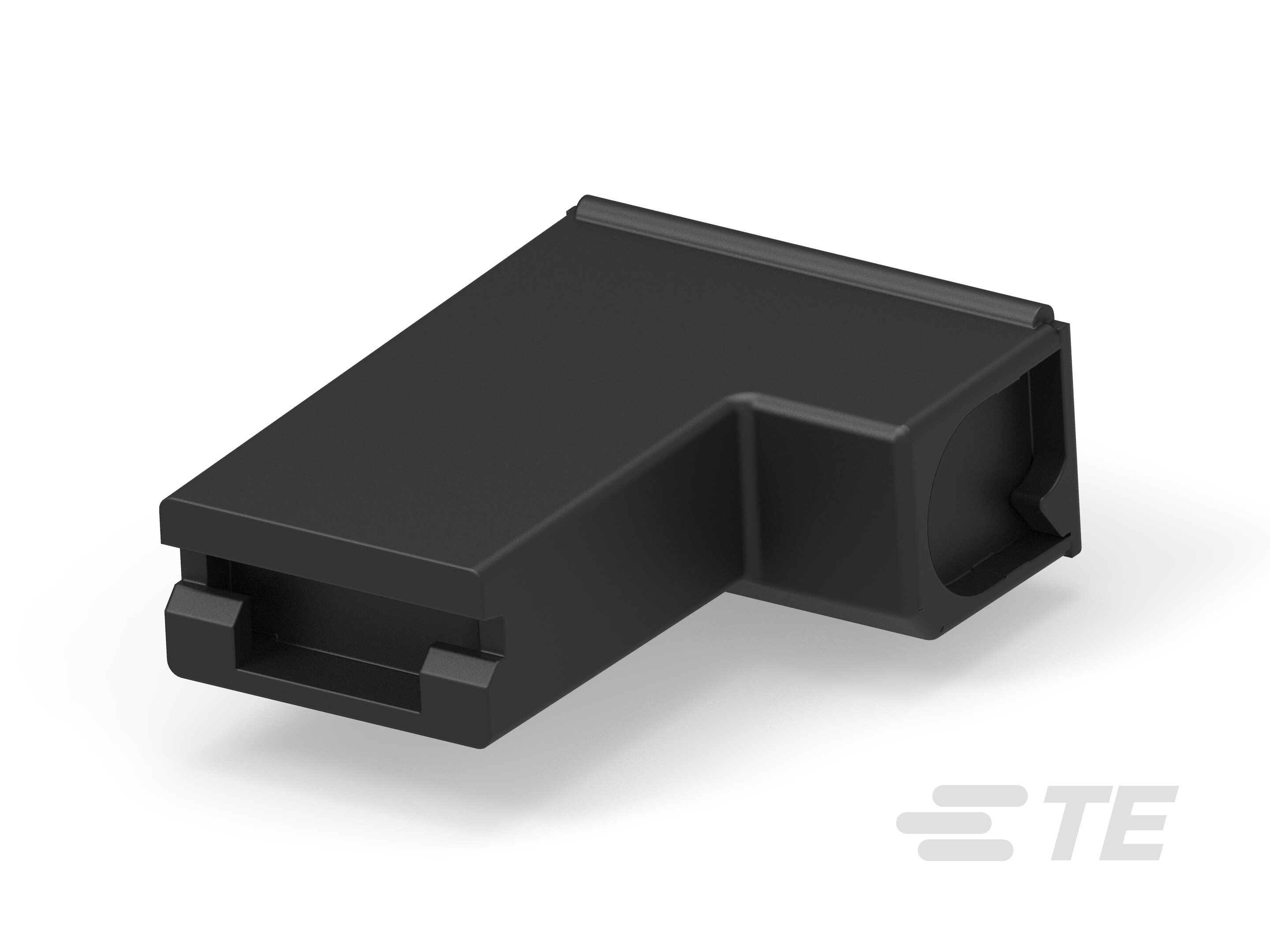 250 FASTON HSG.,FLAG,REC.,1 POS,BLACK-2133857-5