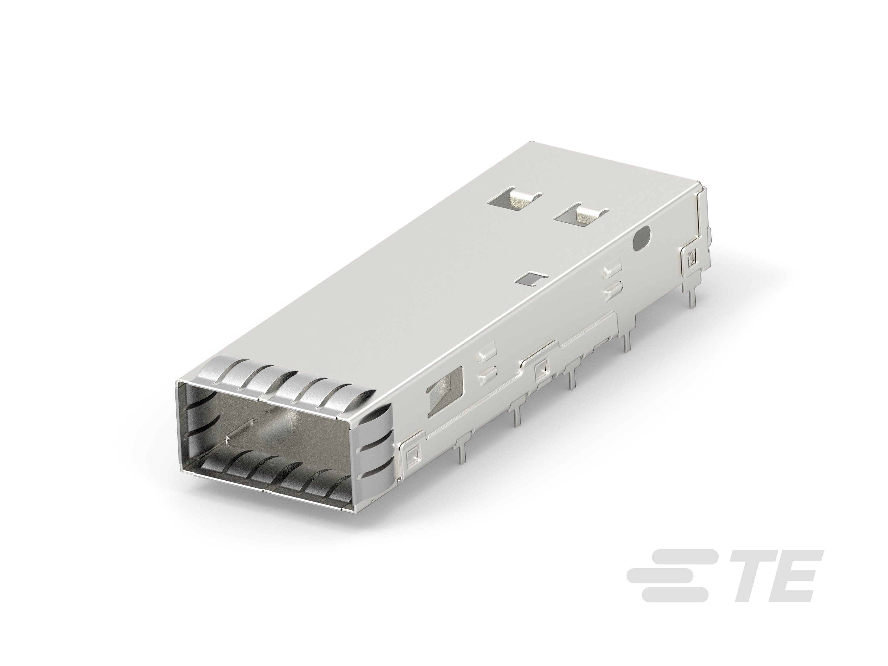 QSFP cage, Solder, No HS Opening,finger-2170322-6