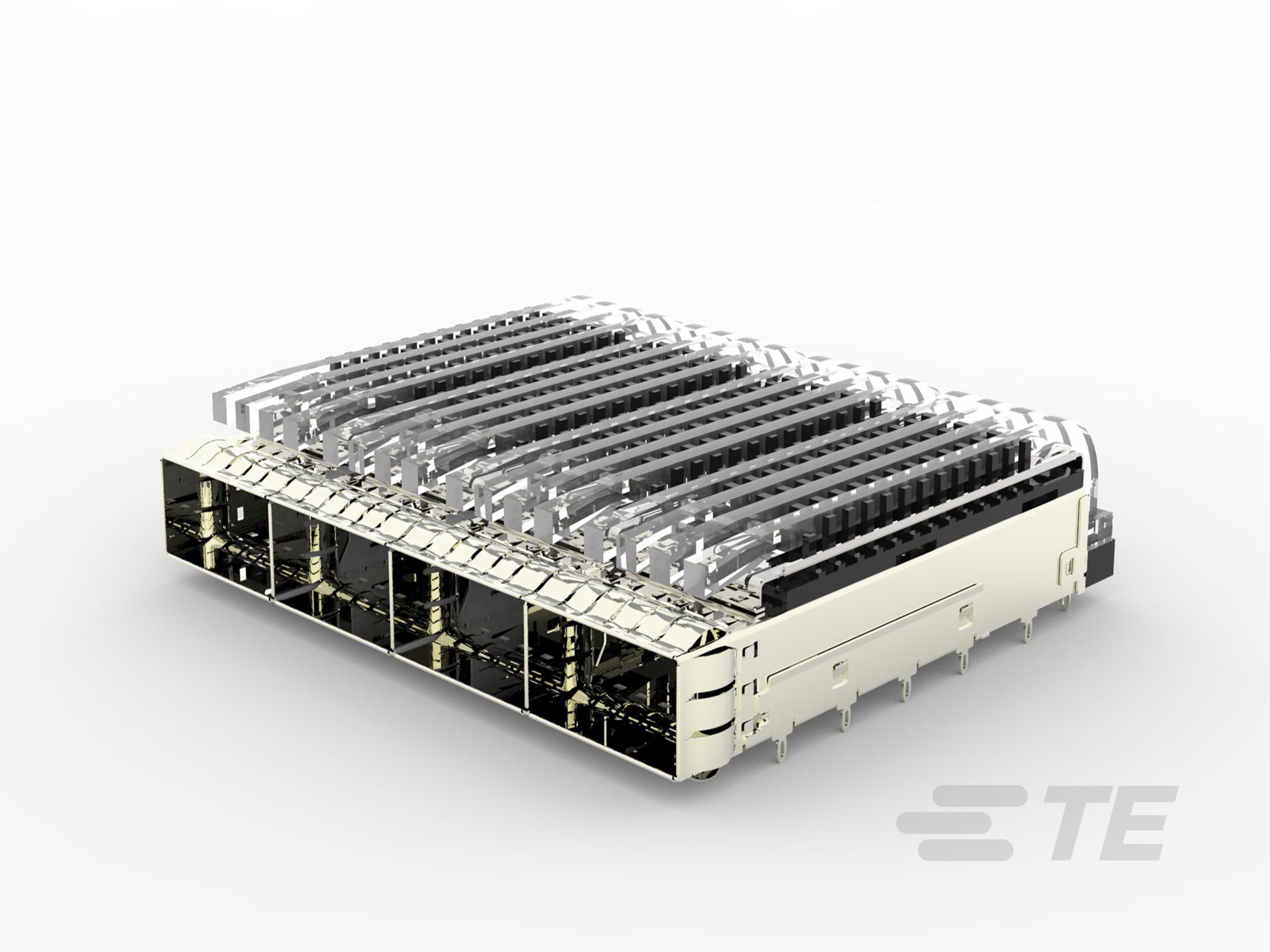 CAGE ASSY, 1X4, QSFP28, SPRING, HS, LP-2170790-3