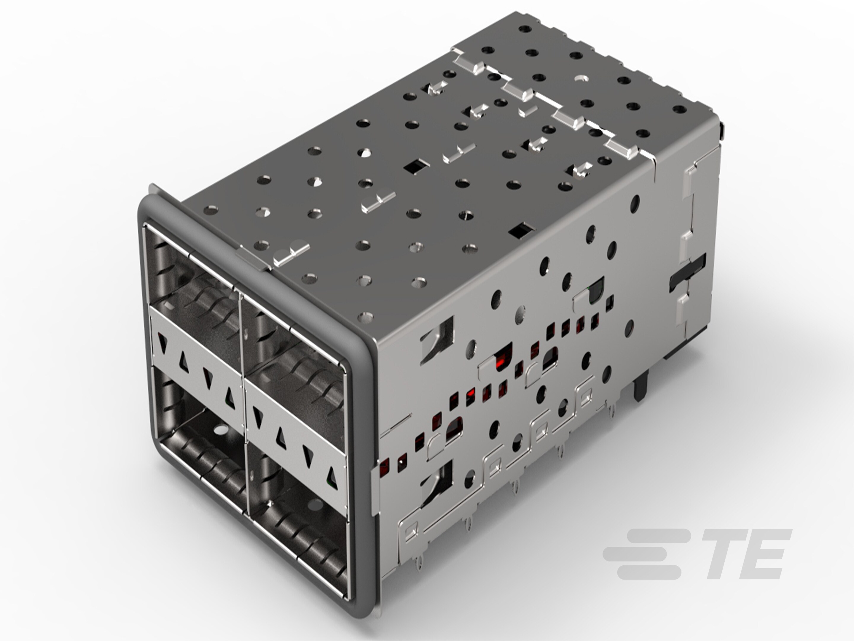 2X2 QSFP CAGE AND PT CONNECTOR ASSEMBLY-2214574-7