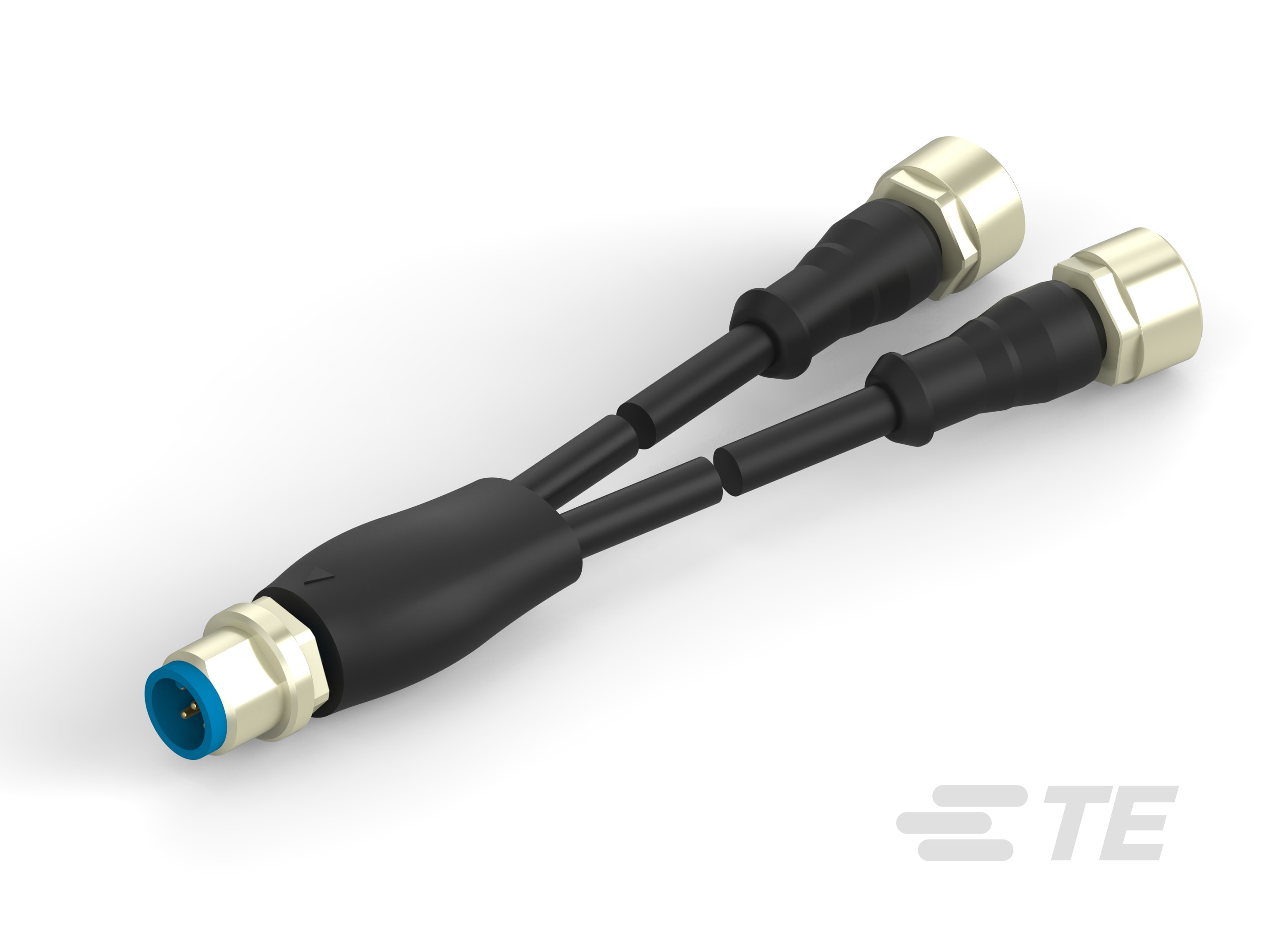 M12 Y conn Male to 2xM12 Female A-1-2273107-5