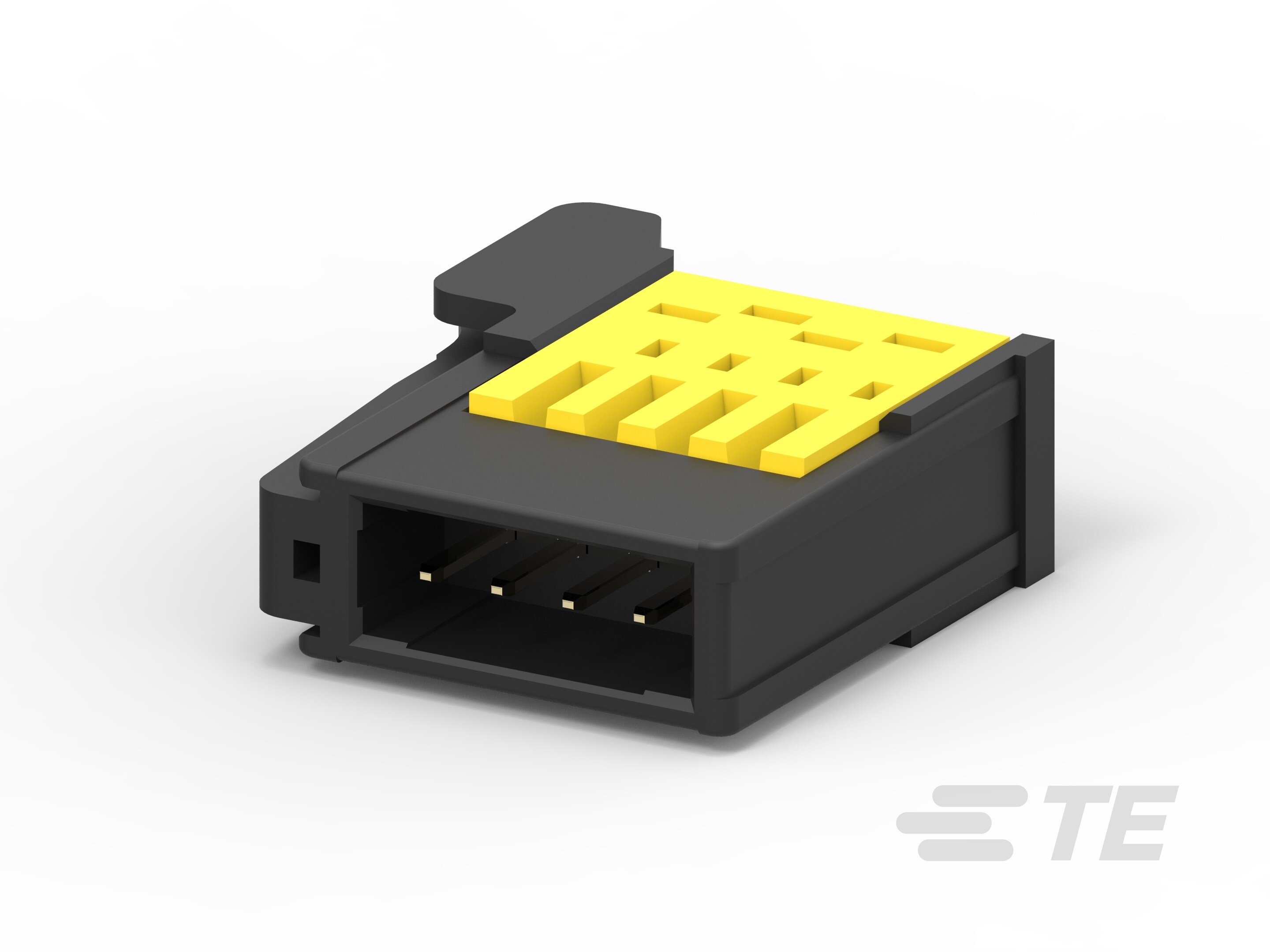 RITS CONN. PLUG ASSY 4P YELLOW TIN COVER-2296184-4