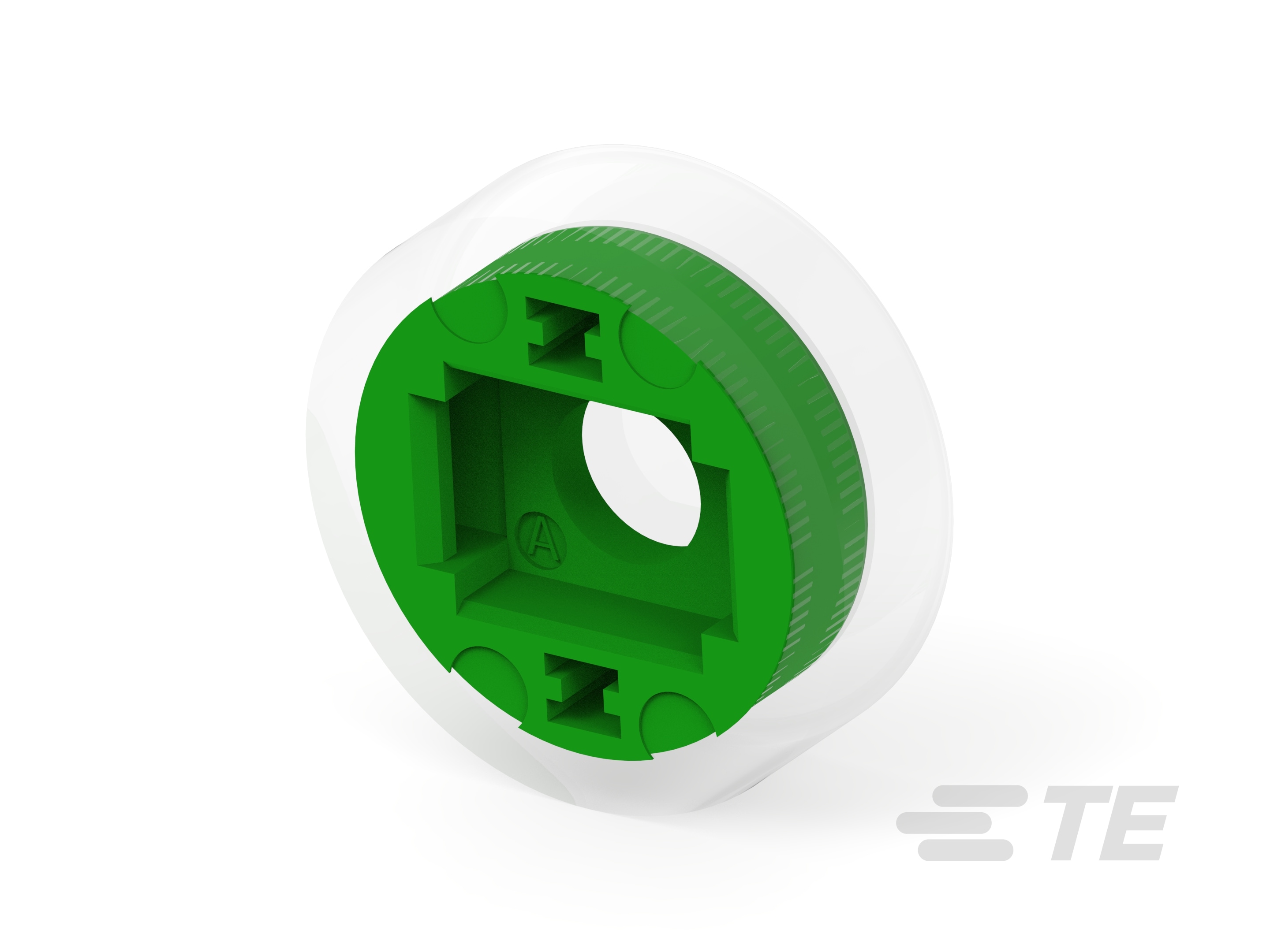 CAP, RD, ILLUMINATED TACT SWITCH, GREEN-2311402-1
