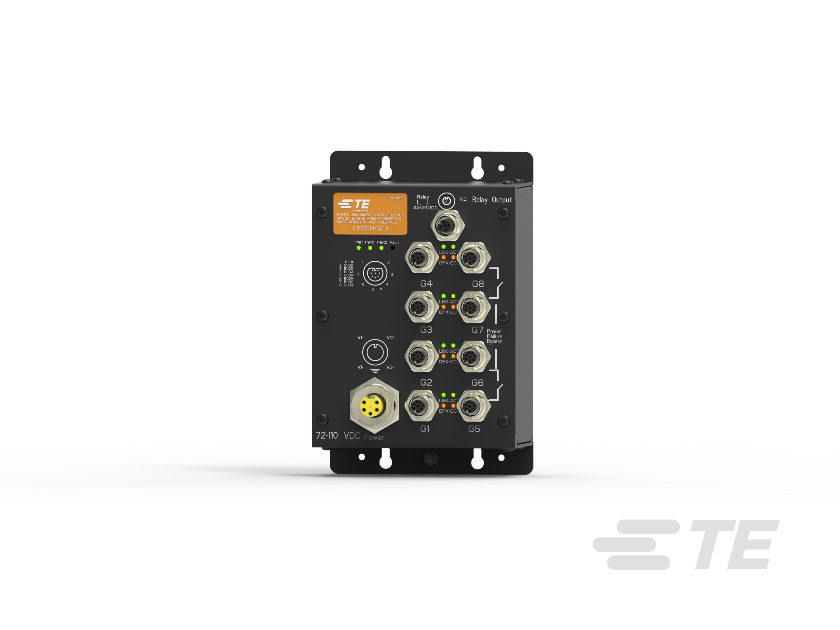 8-PORT 1GBPS SWITCH, 2XBYPASS, MV-1-2320402-3