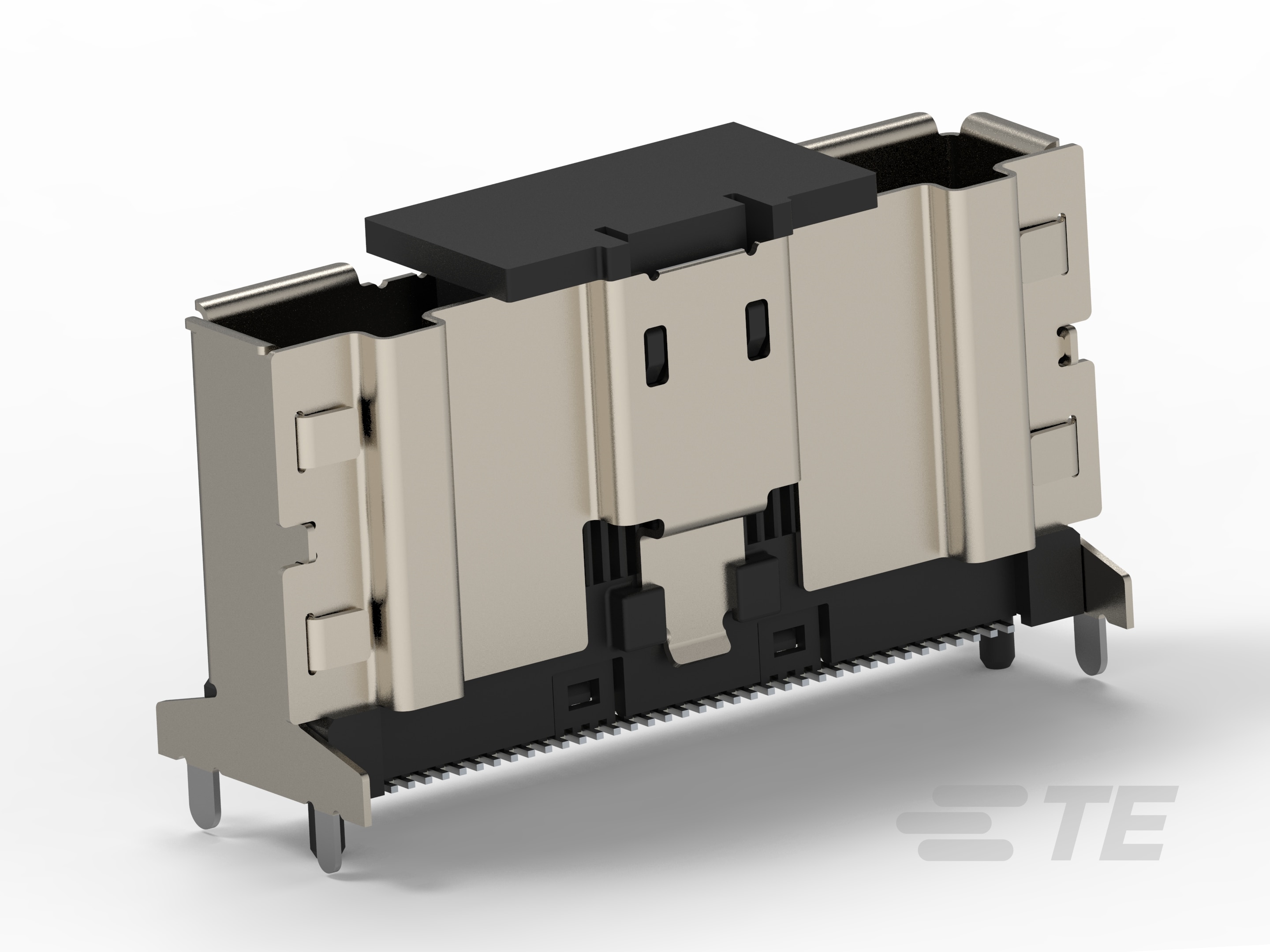 RCPT CONN W RAILS VERT 74 POSN SLIVER-2324787-1