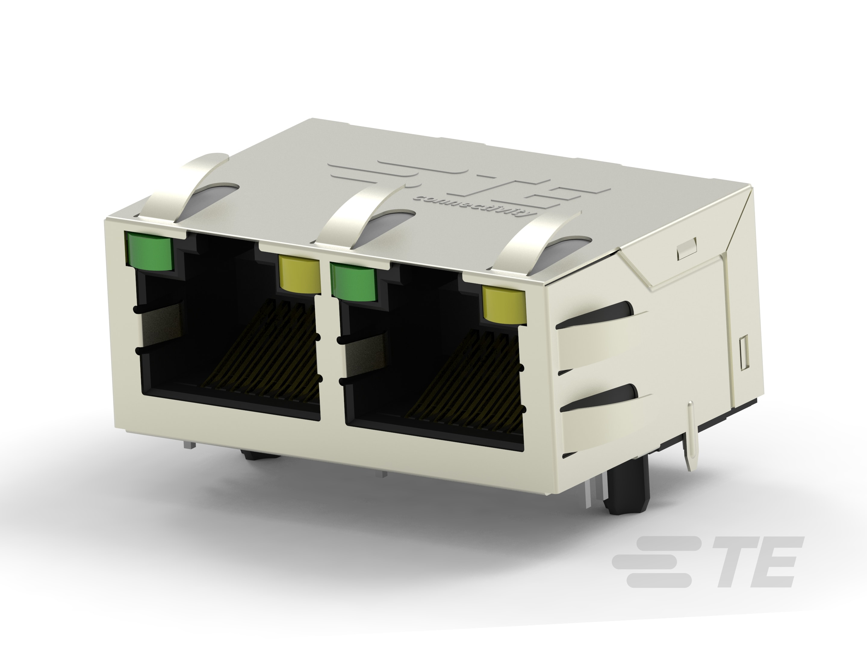 RJ45 JACK MAG. POE 10/100 LED 1X2 INV.-2337994-3