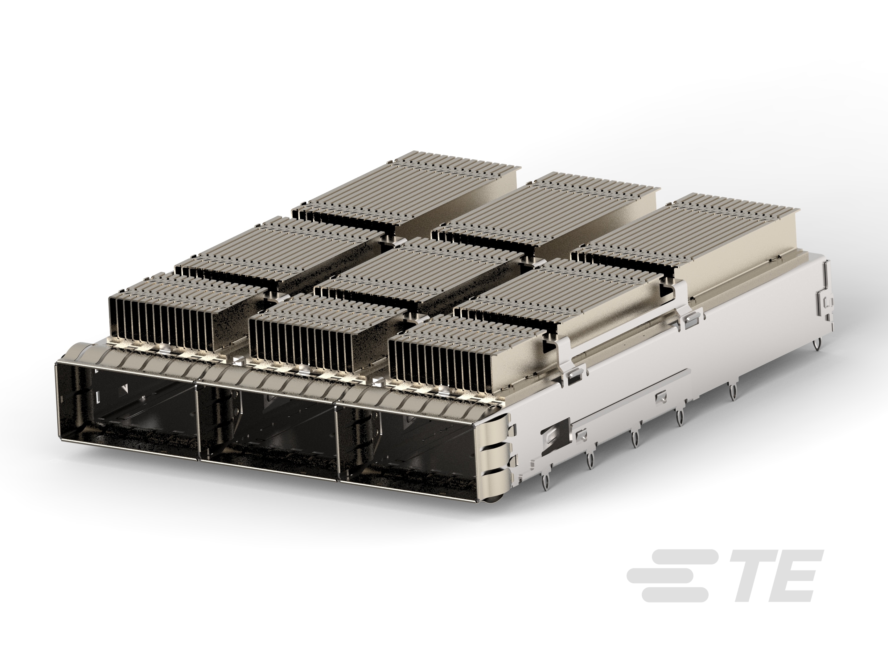 CAGE ASSY 1X3 QSFP-DD HS STACK SAN-2342888-2