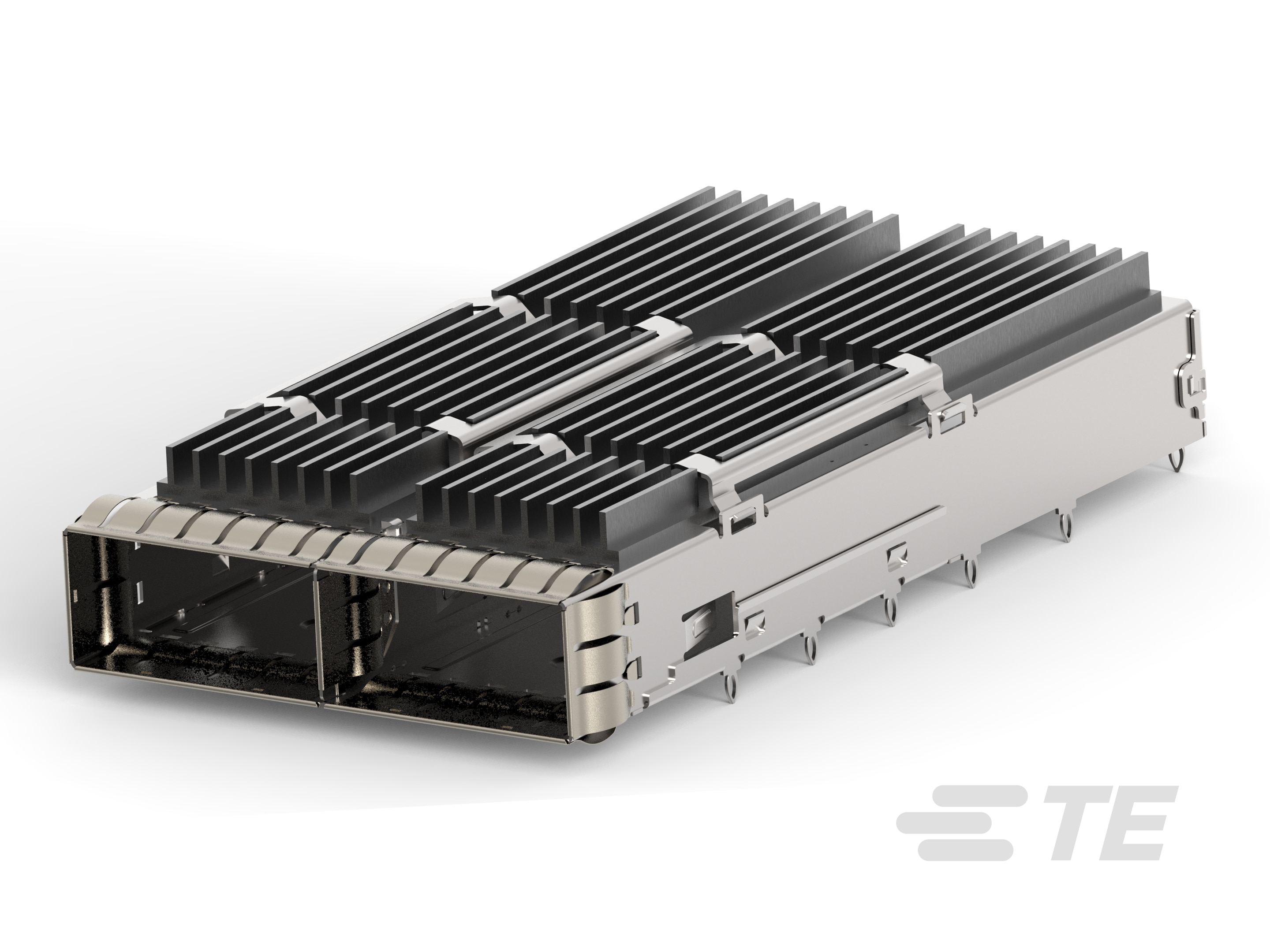 QSFP-DD 1X2, STANDARD, W/ EXTRUDED HS-2342935-1