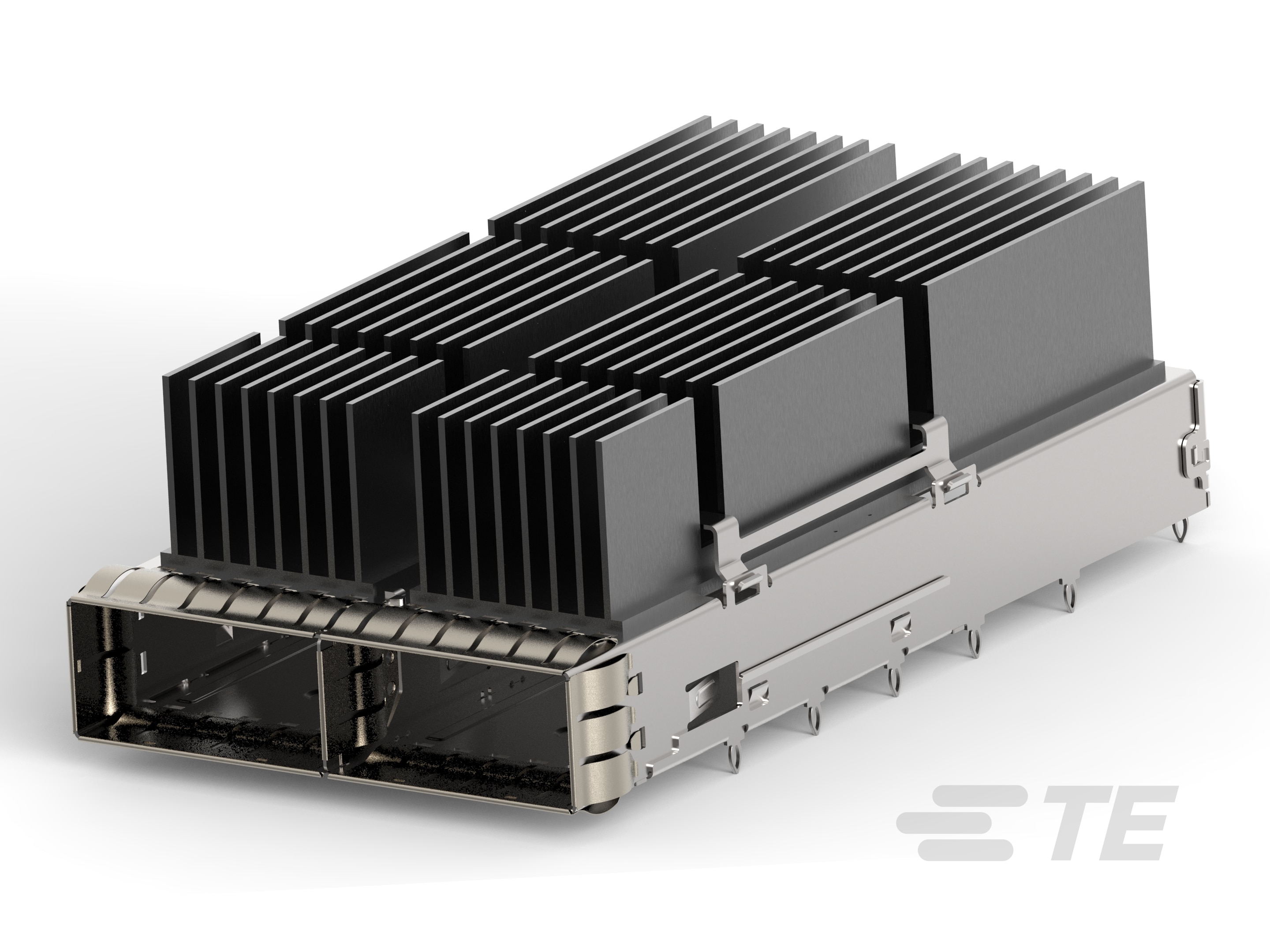 QSFP-DD 1X2, STANDARD, W/ EXTRUDED HS-2342935-3