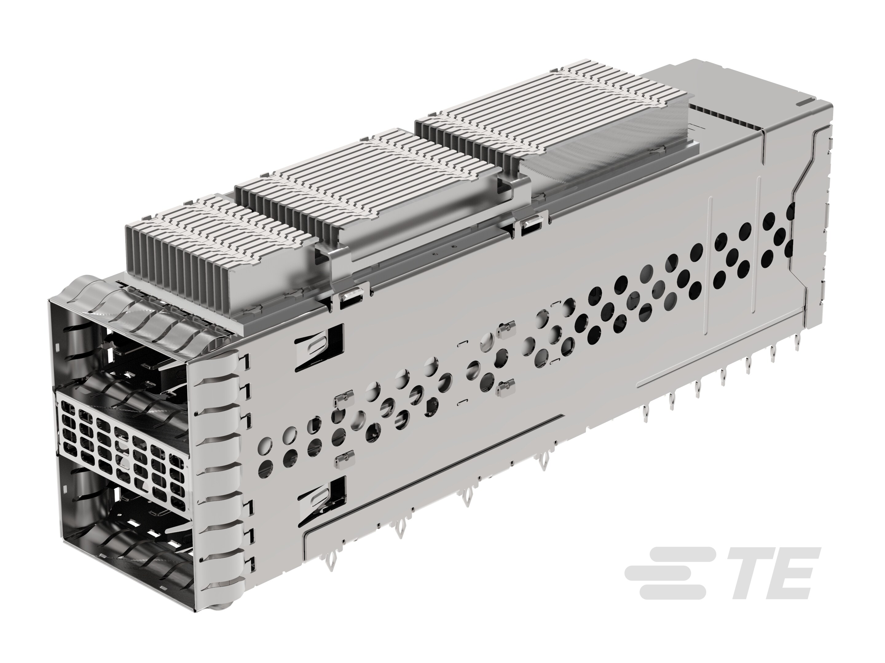 CAGE ASSY W/ HS SPRING 2X1 QSFP-DD-2343246-2