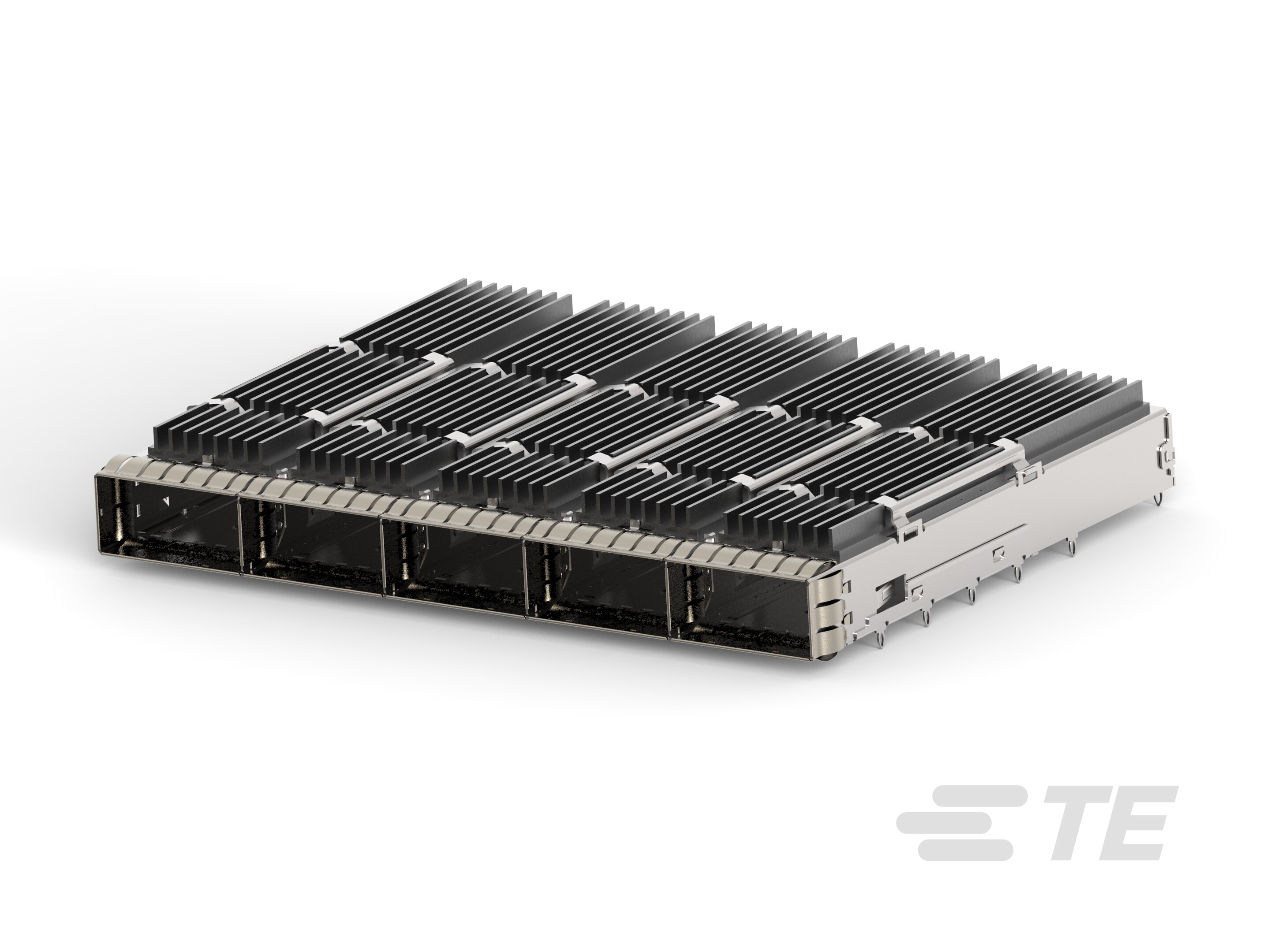RECEPT CAGE ASSY 1X5 QSFP-DD W HS-2343986-1