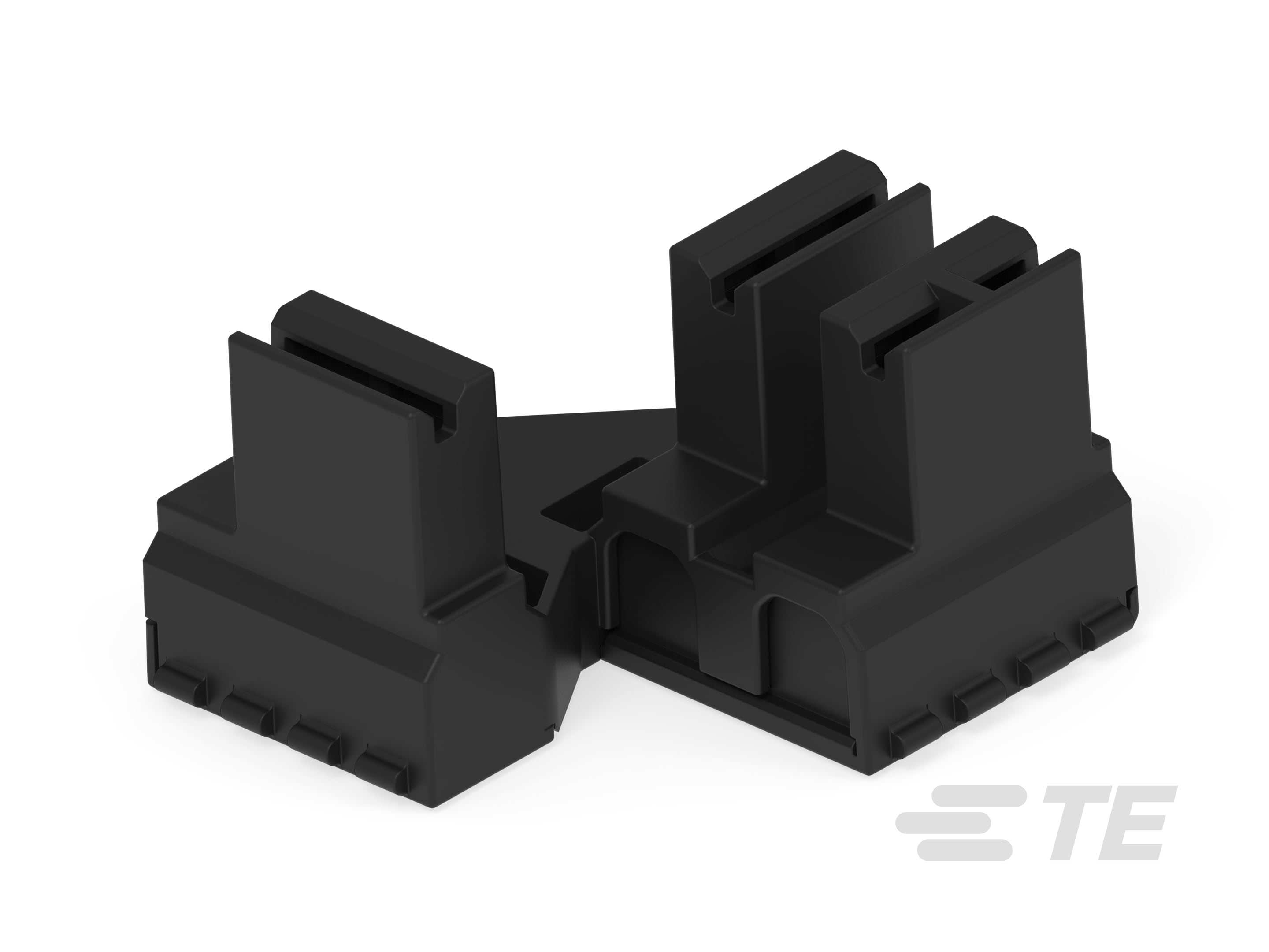 250 FASTON HSG.,FLAG,REC.,2,BLACK-5-2394569-2