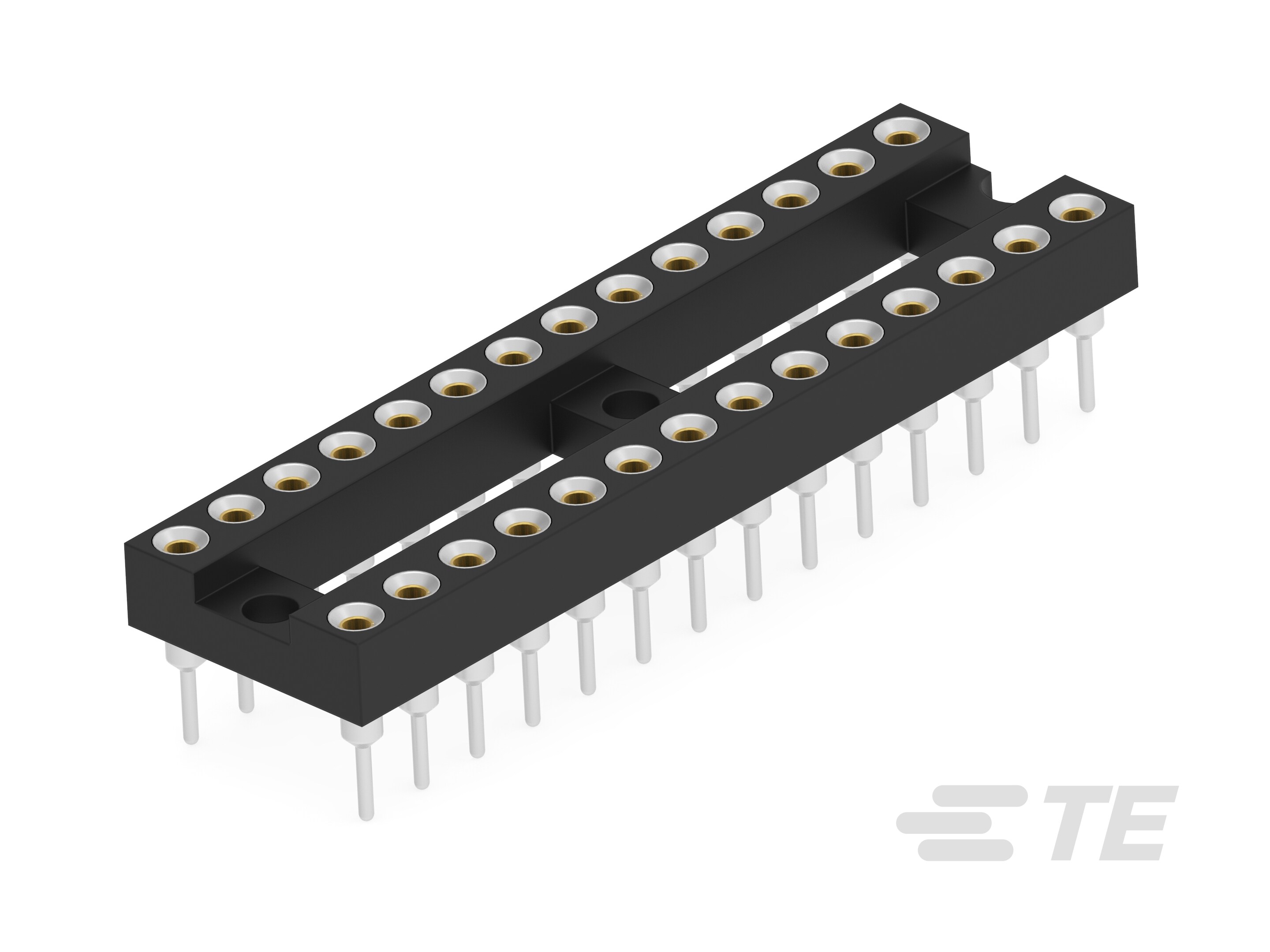 DIP IC SOCKET 28P,GOLD FLASH-2485264-7