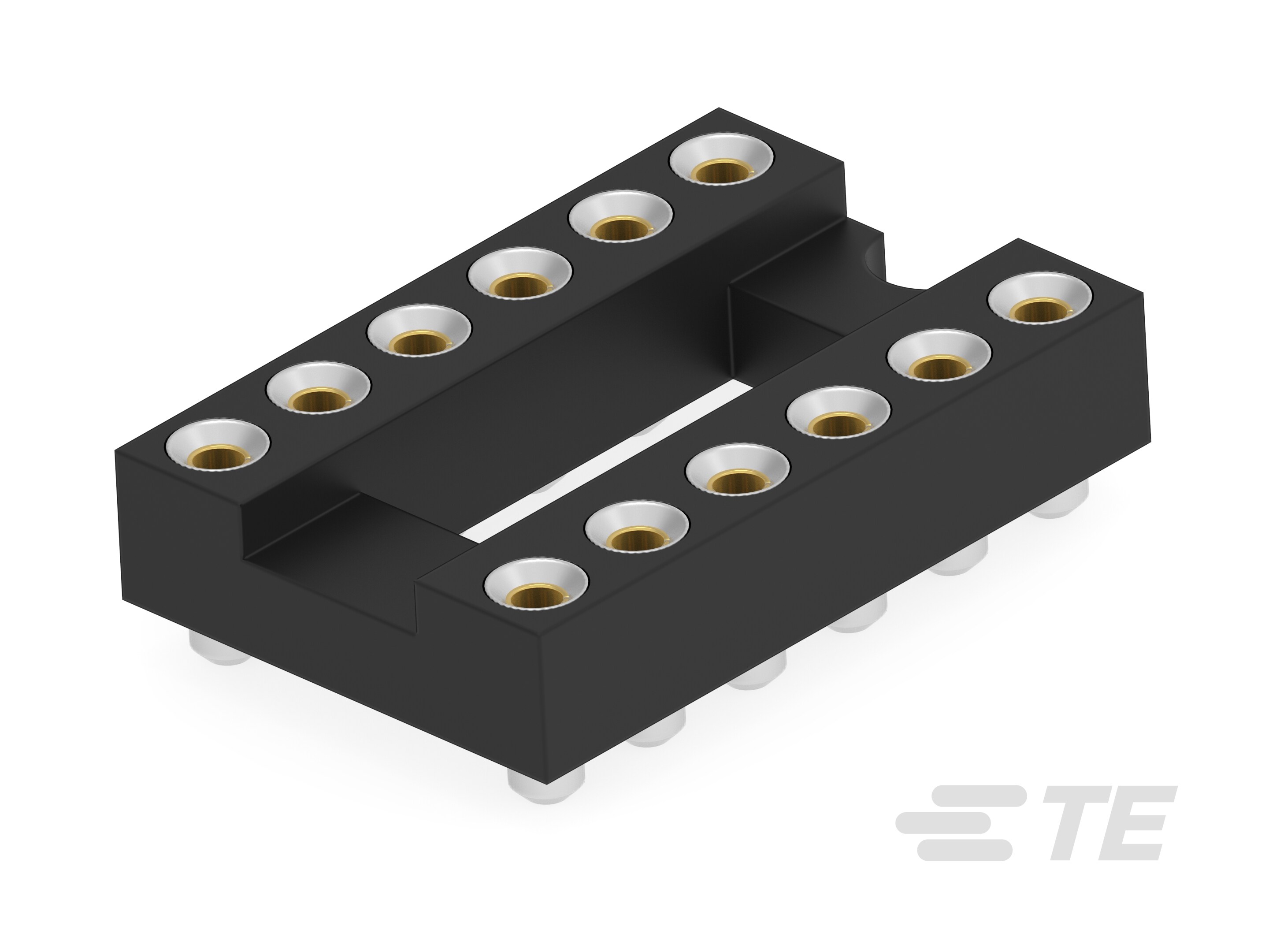 DIP IC SOCKET 12P,GOLD FLASH-SMD-2485267-4
