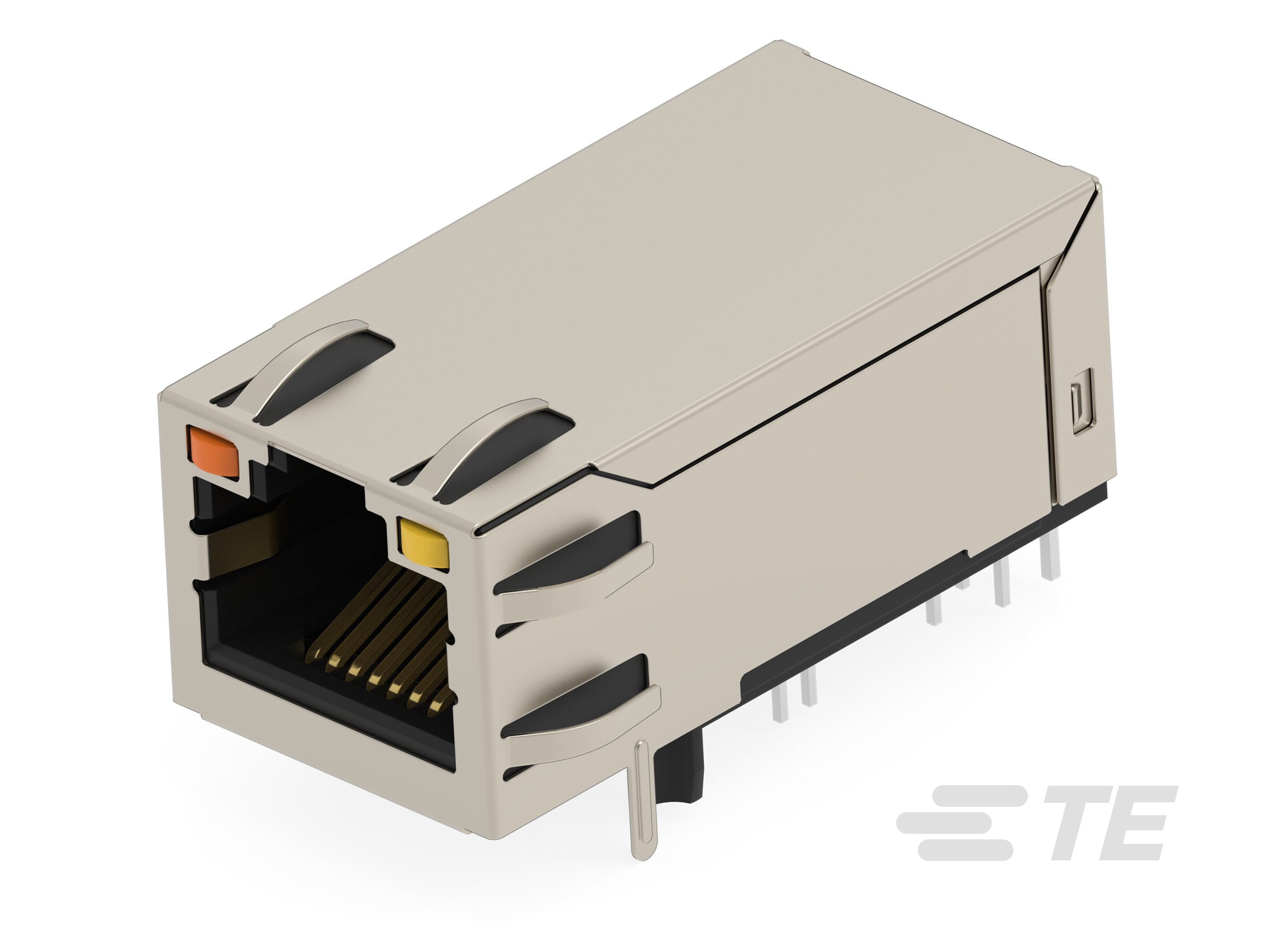 RJ45 W/MGNT 1X1 5G POE 60W LED PLTG T 50-2489103-1