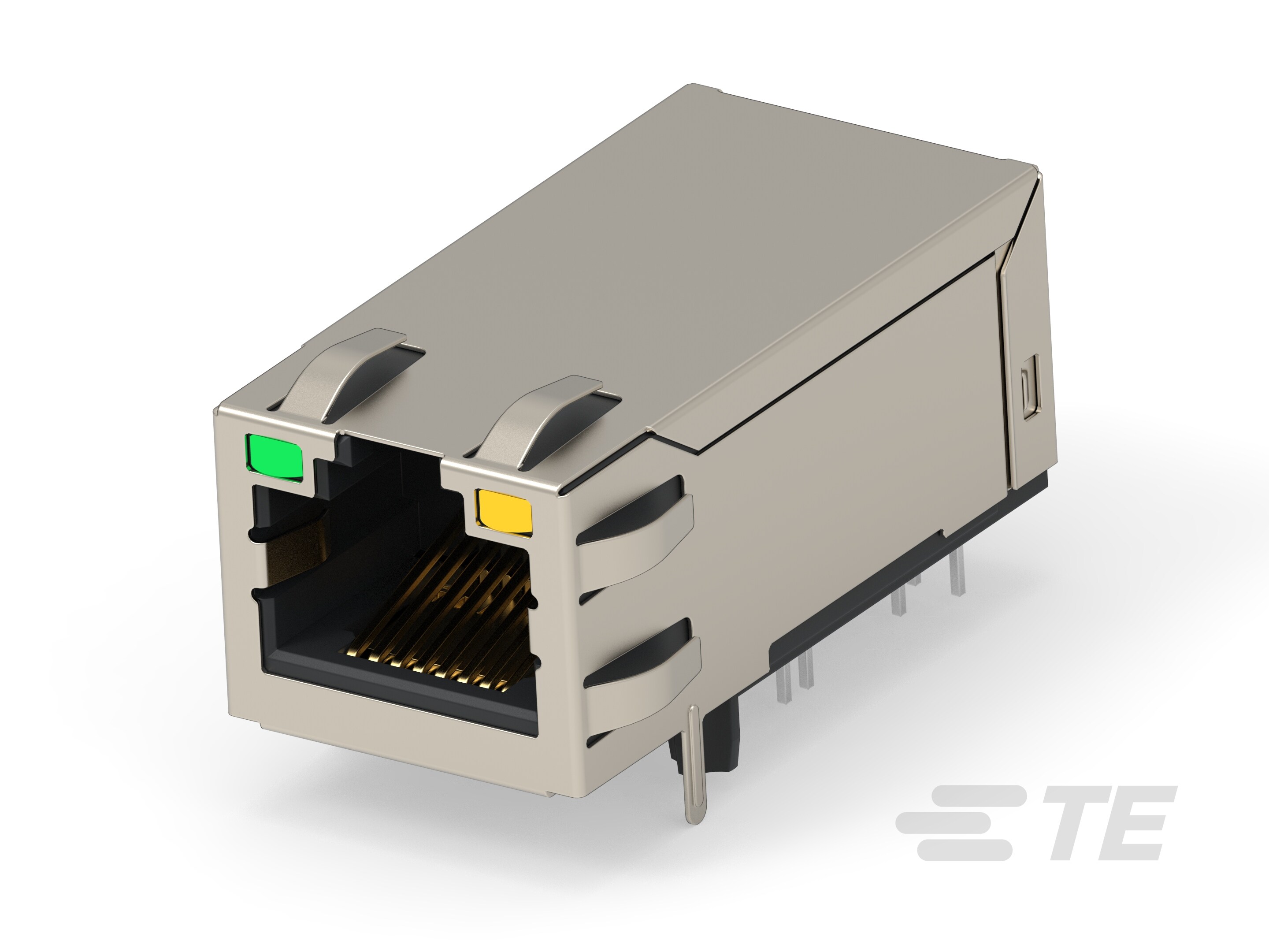 RJ45 W/MAG 1X1 10G POE 90W LED PLT  T 50-2496558-1