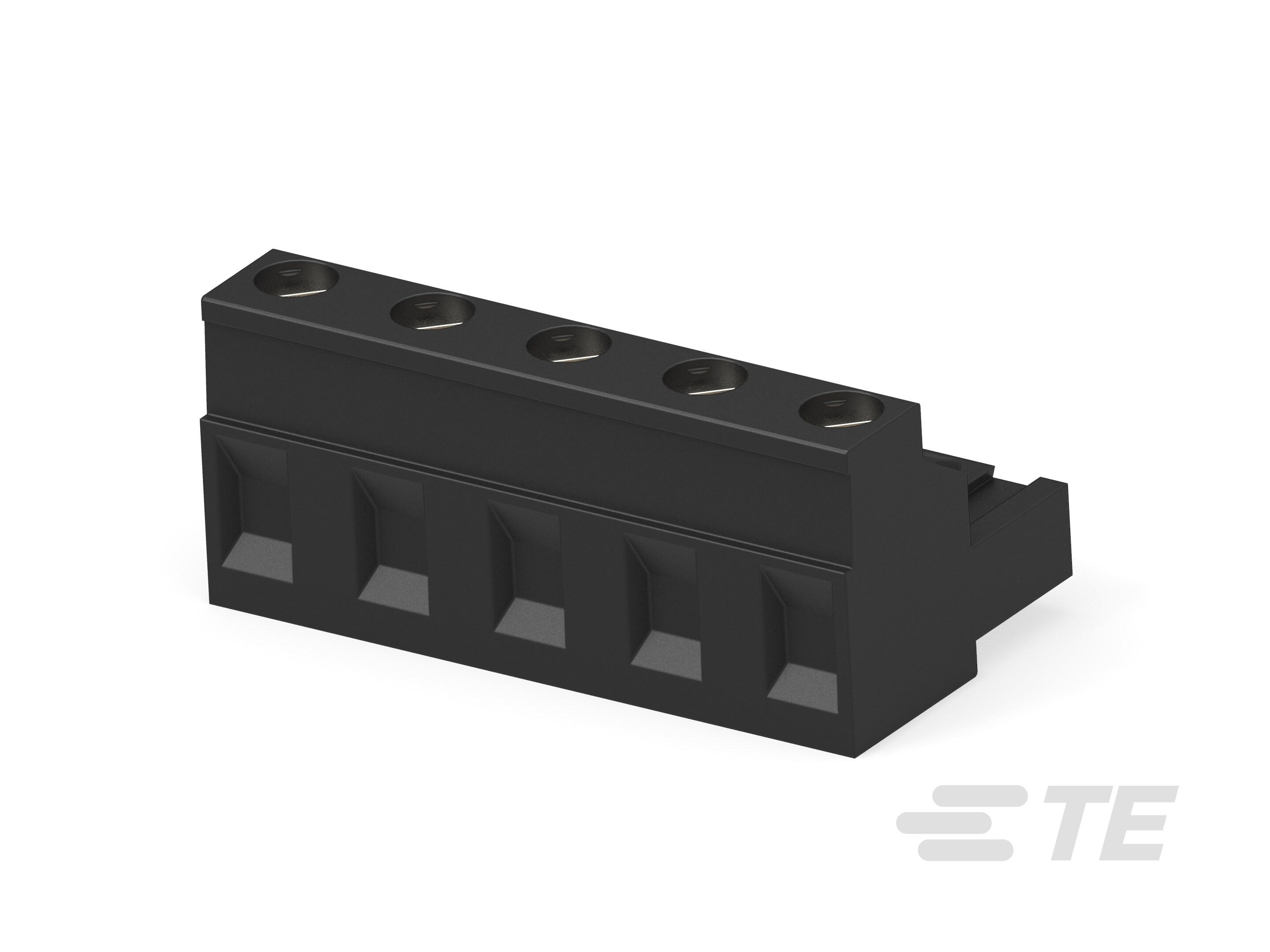 5 POS TERMI-BLOK R/A PLUG 7.62, BLK-2-796981-5