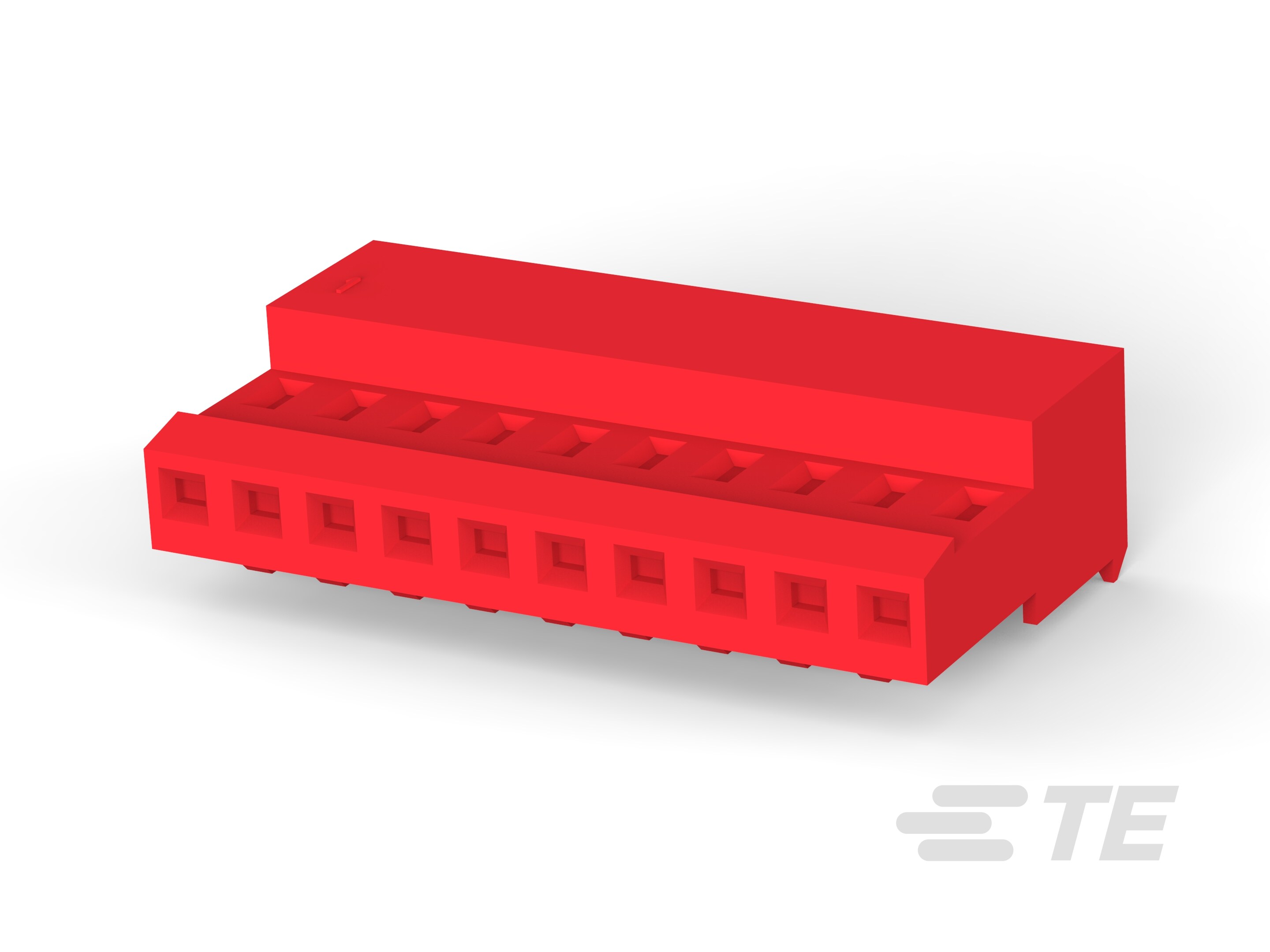 10P MTA100 CONN ASSY 22AWG RED-4-640440-0