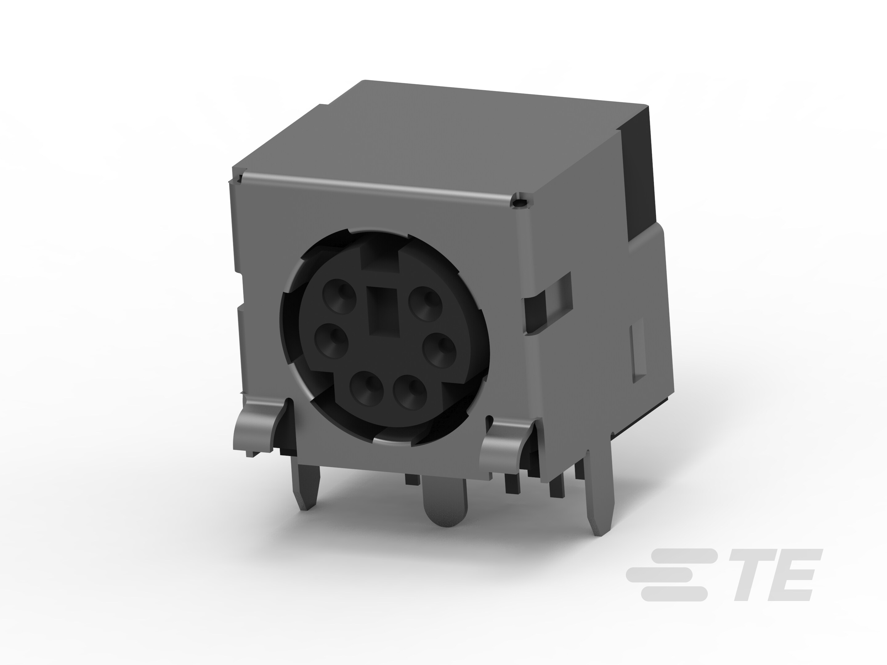 Mini DIN, 6 pos, R/A, Shield-5750071-1