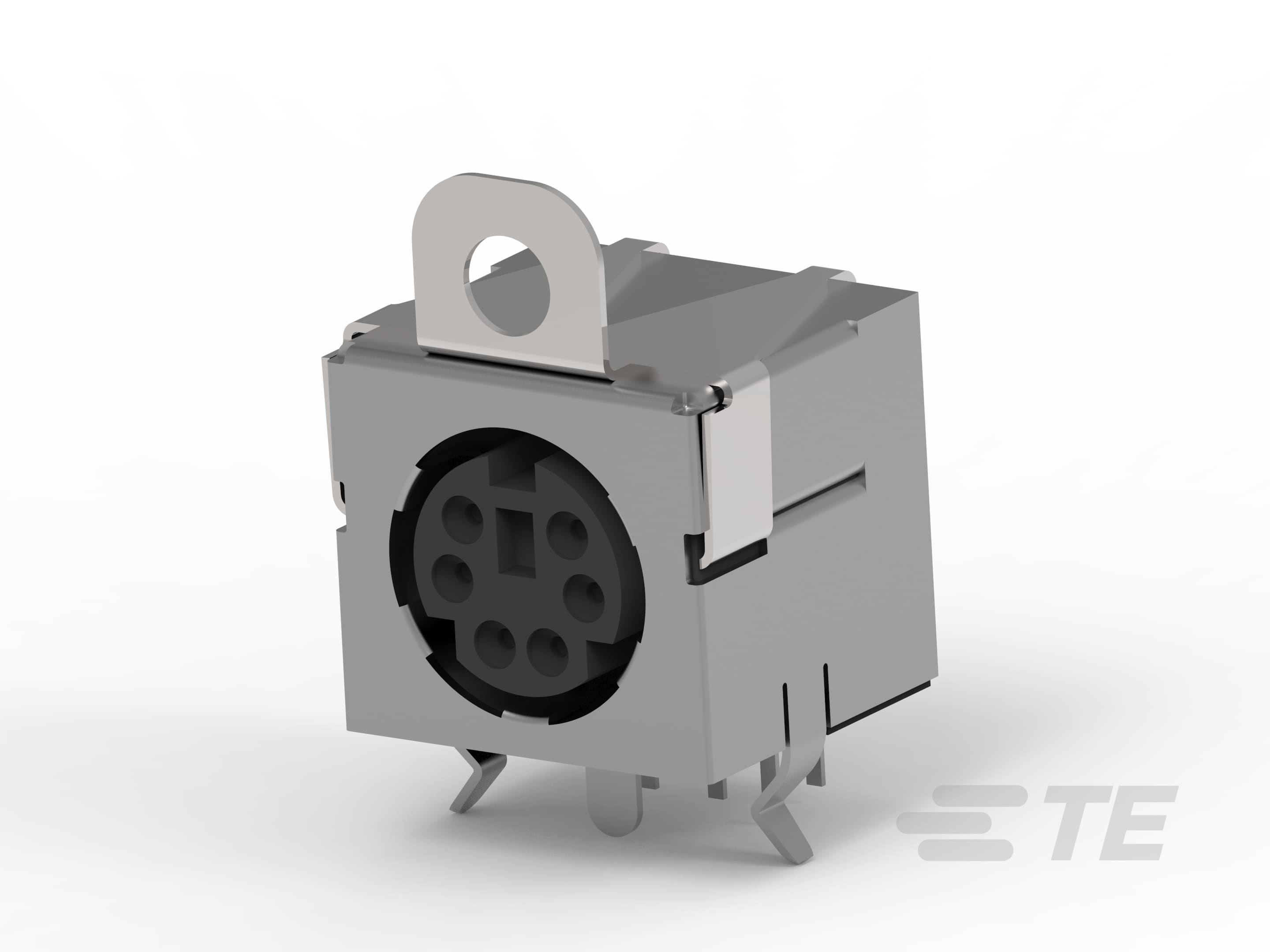 Mini DIN, 6 pos, R/A, Shield-5750725-1