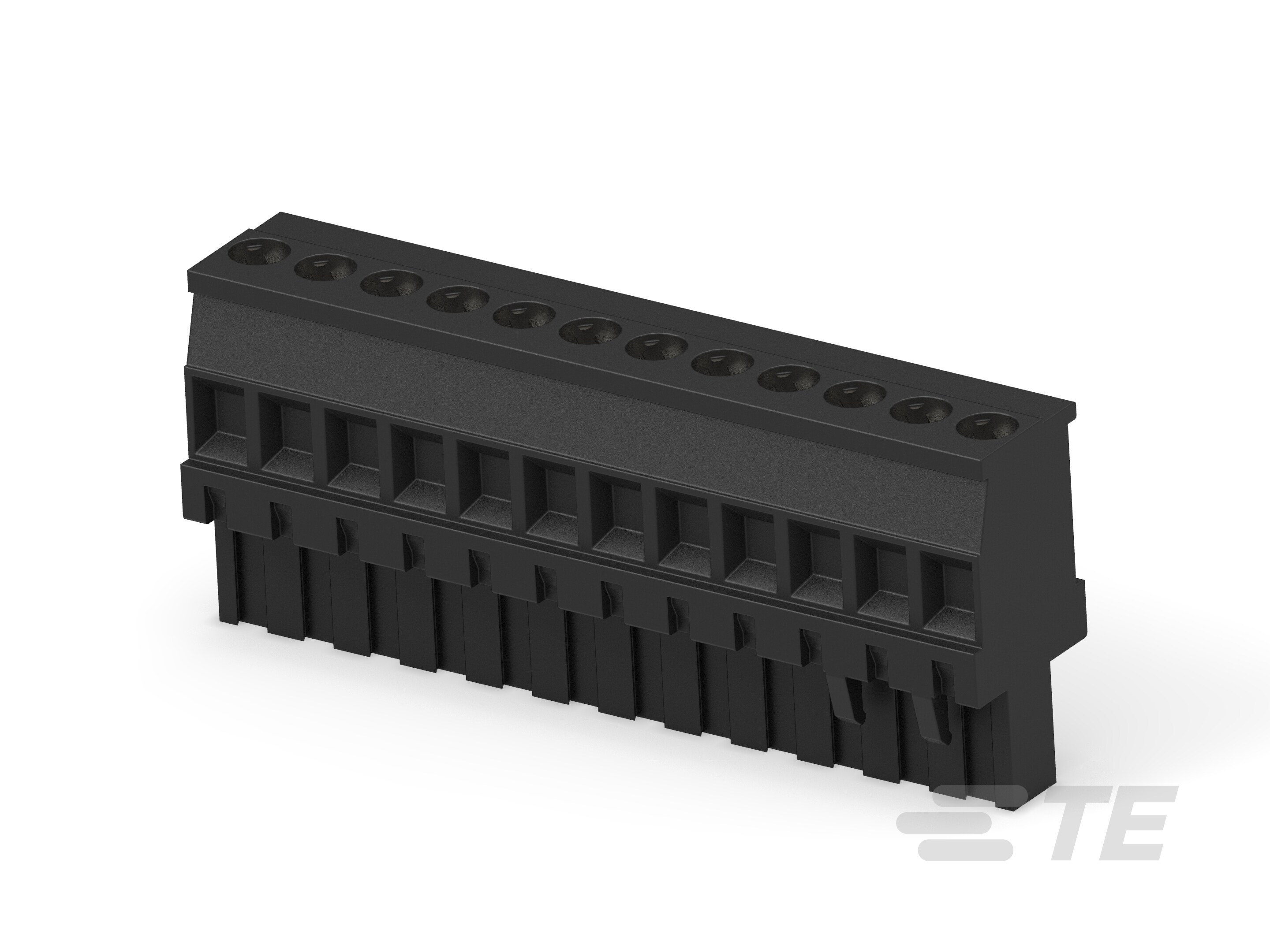 12P TERMI-BLOK VERT PLUG,BLACK-1-1546625-2