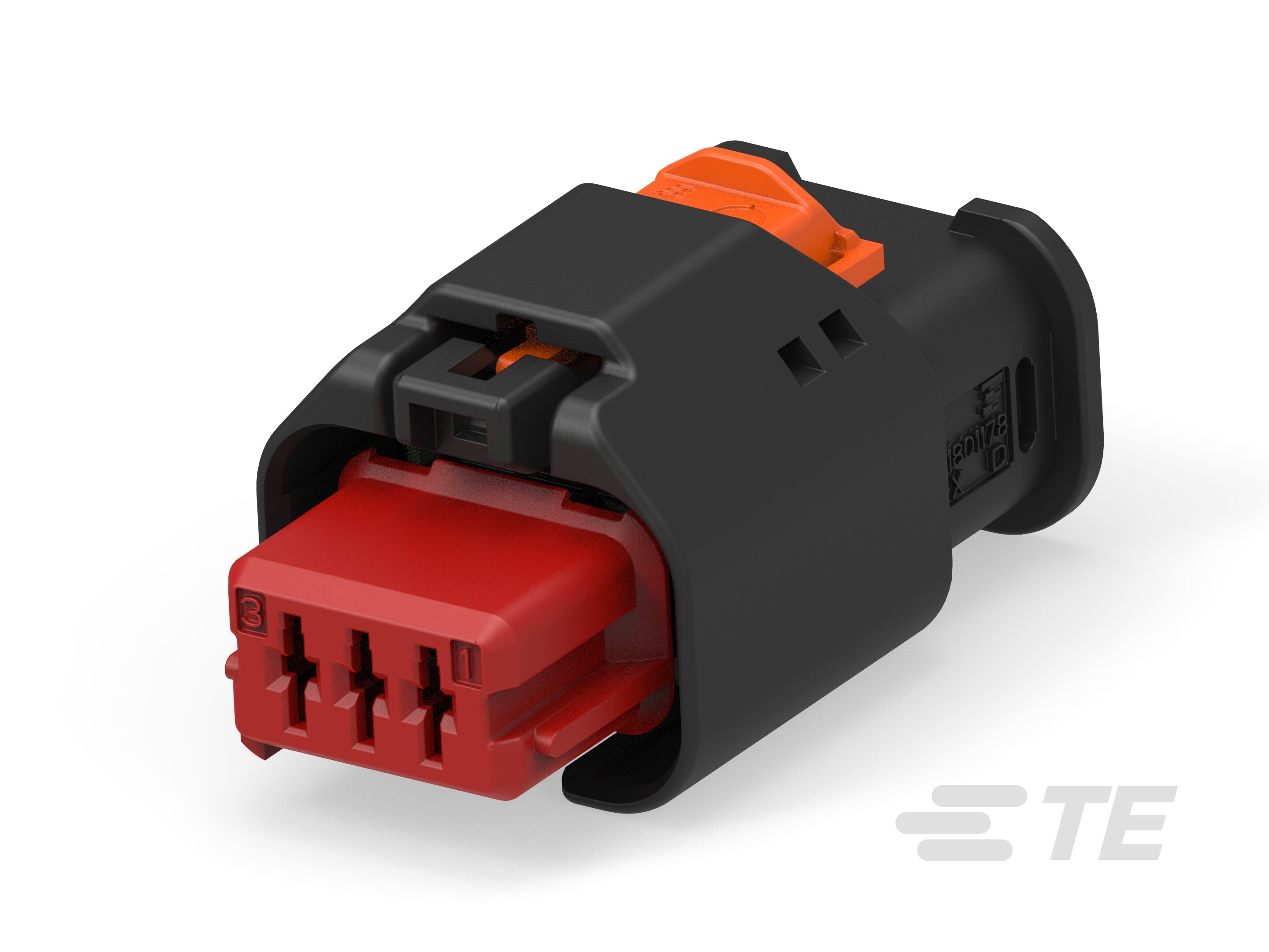 3W RECEPTACLE HP CONNECTOR RED-1-1801178-8