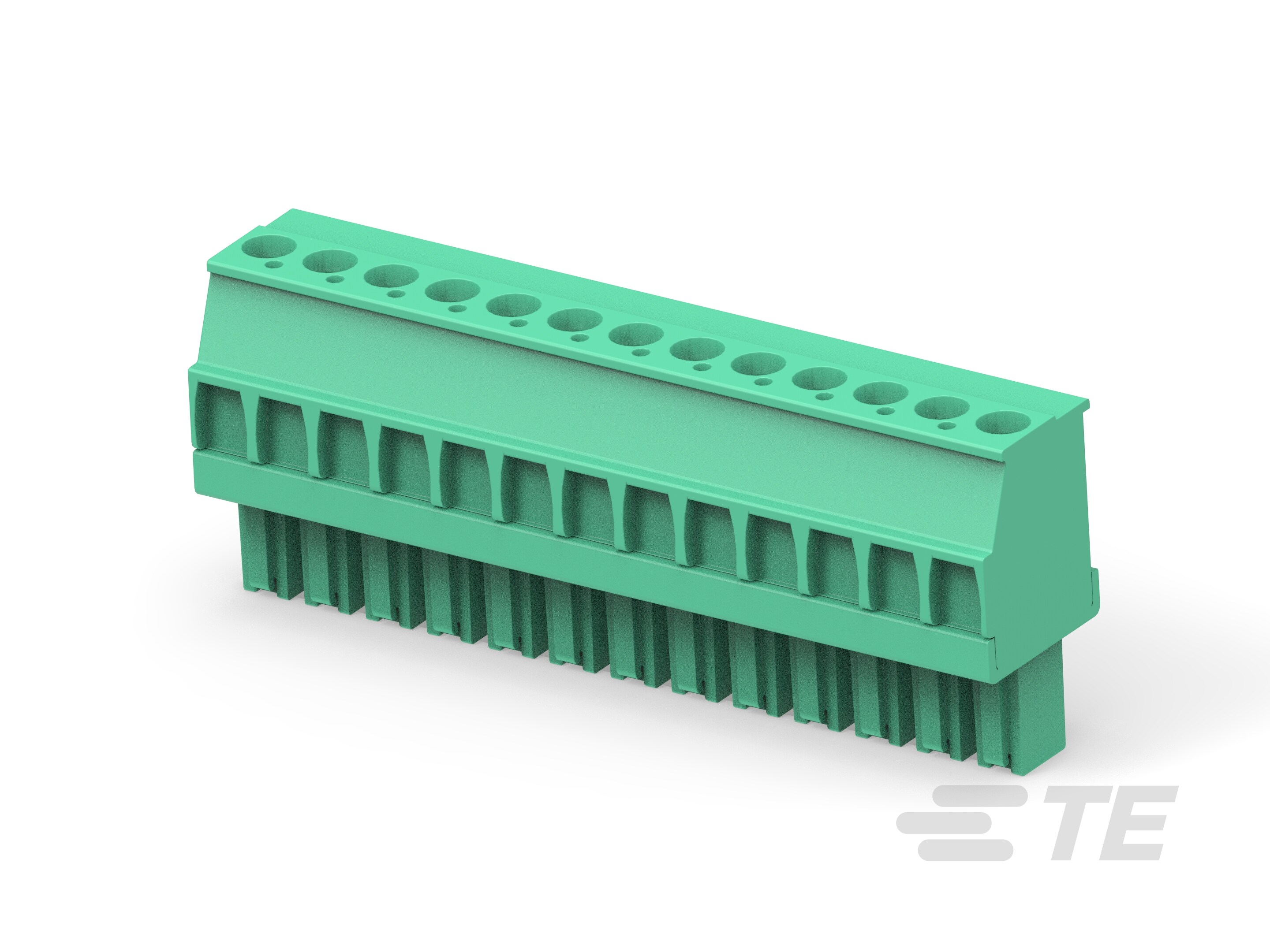 Str Plug, 3.81mm, Green, RH, 13 posn-1-1986374-3