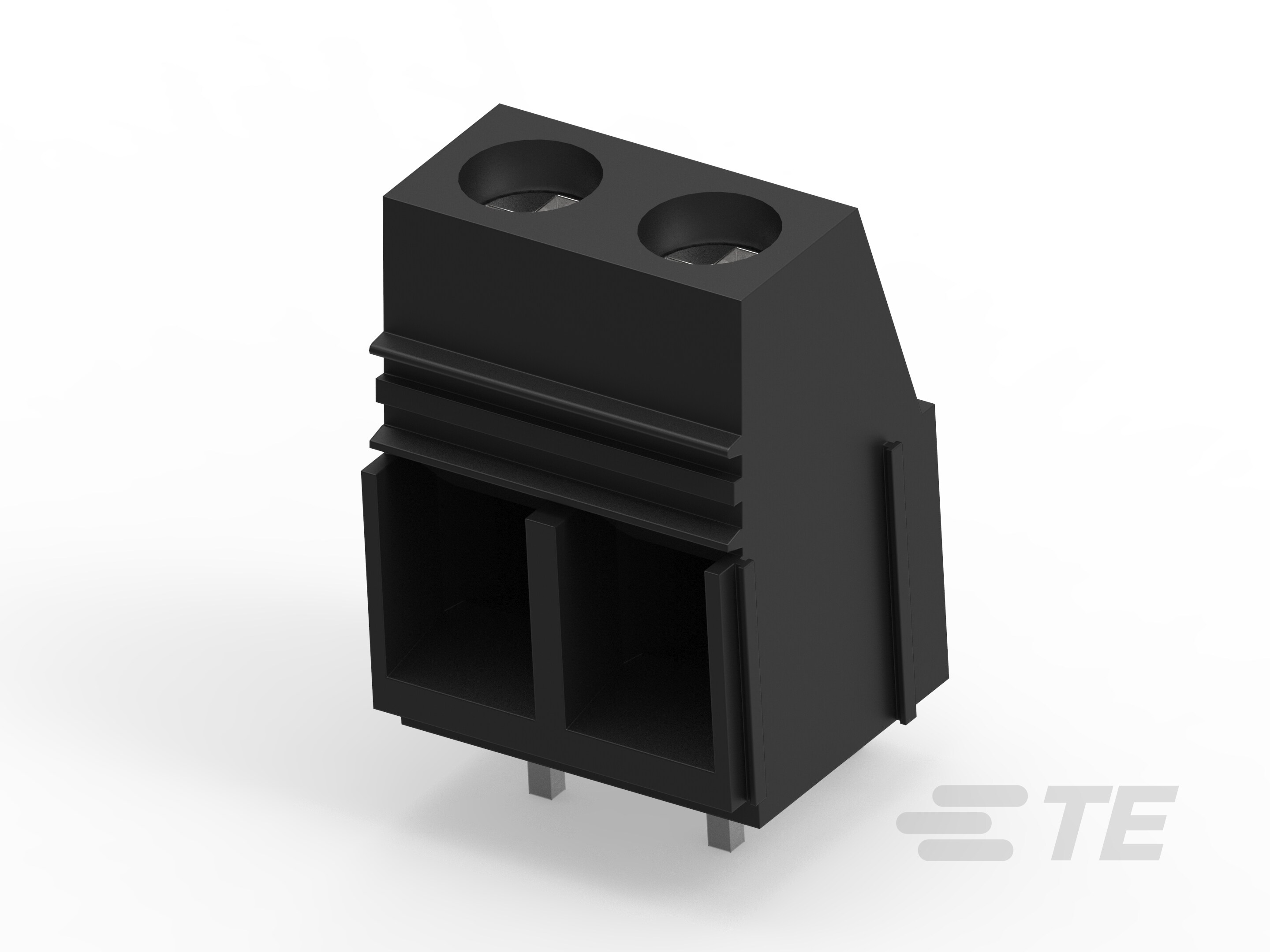 2 Posn Power Connector, Black, 10.16mm-1-1986660-2