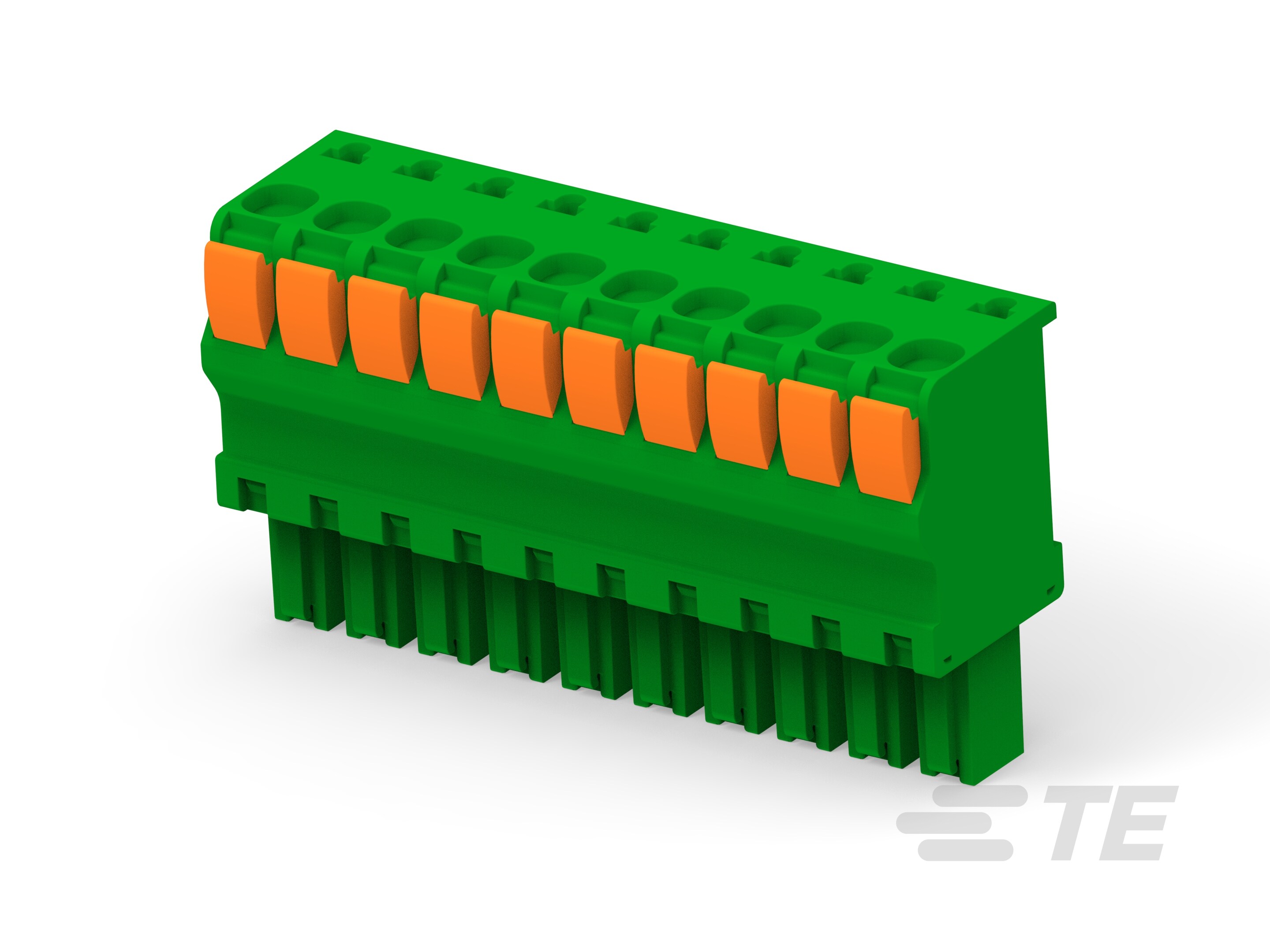 STR PLUG SPRING TYPE RH 10P, 3.81mm-1-1986720-0