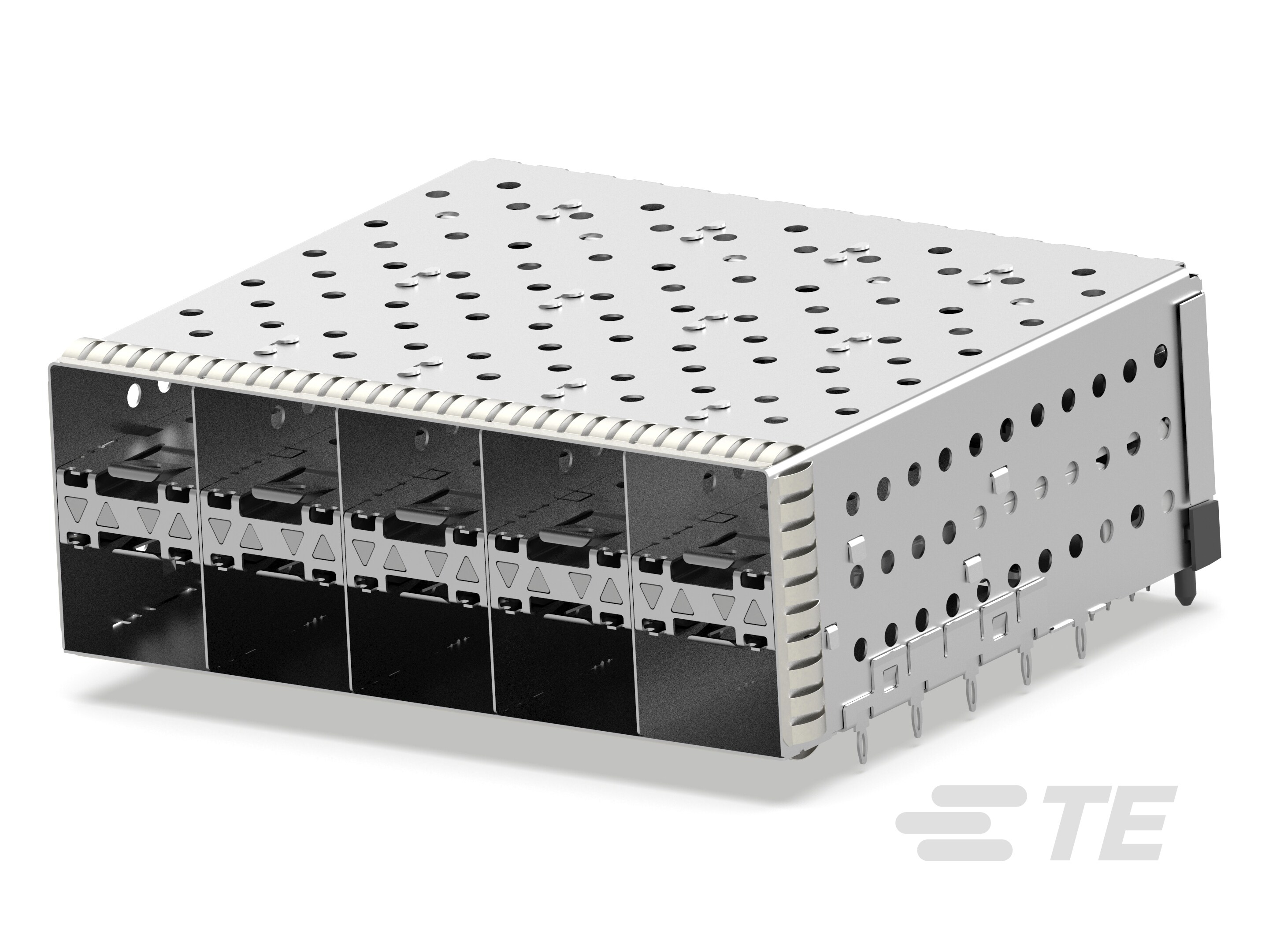 2X5 SFP+ EMI Sprg 4 LP Sn Enhanced-1-2132403-5