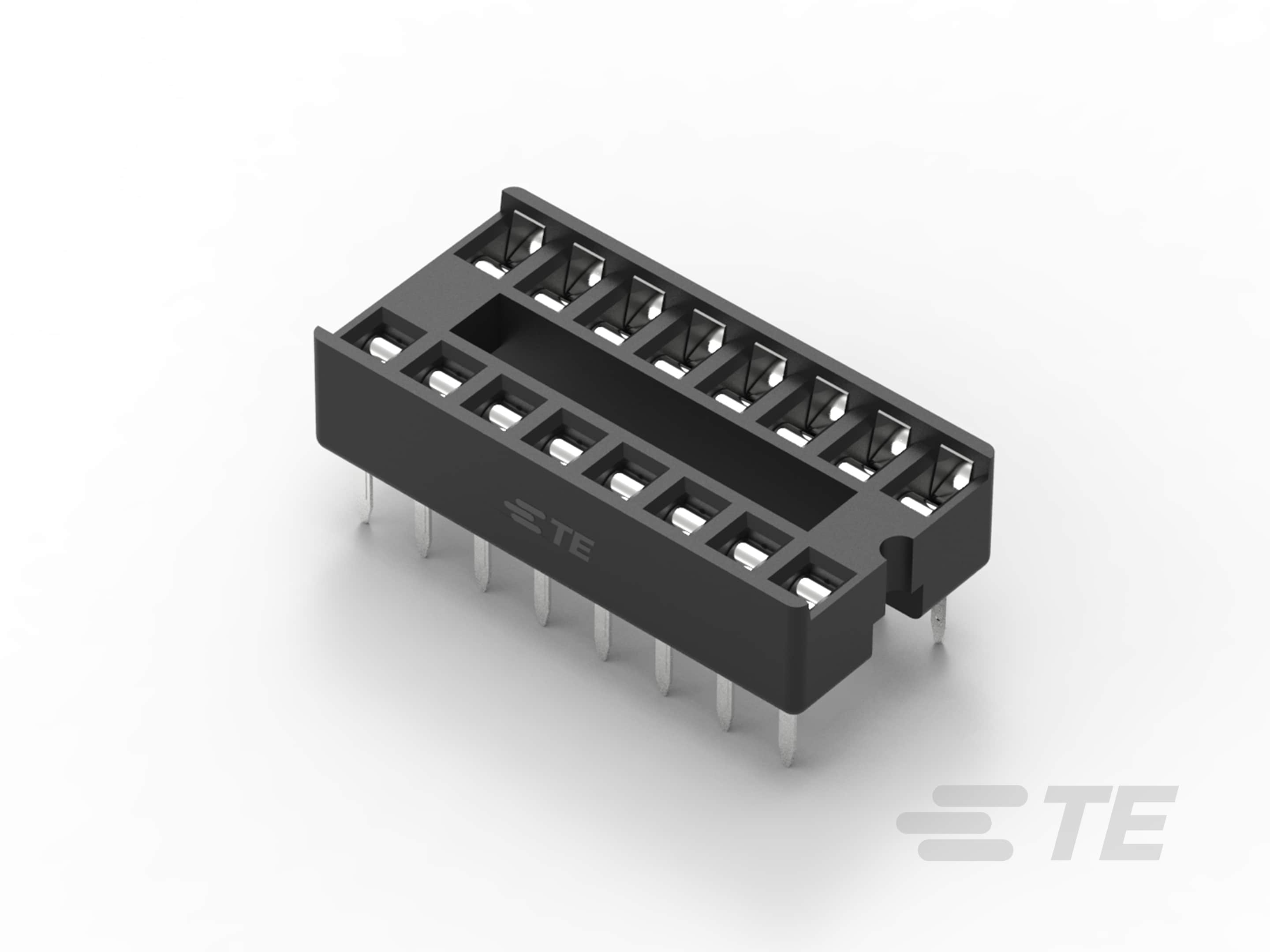 DIP 插座：小尺寸，冲压成型，开放式，锡-CAT-D625-L52