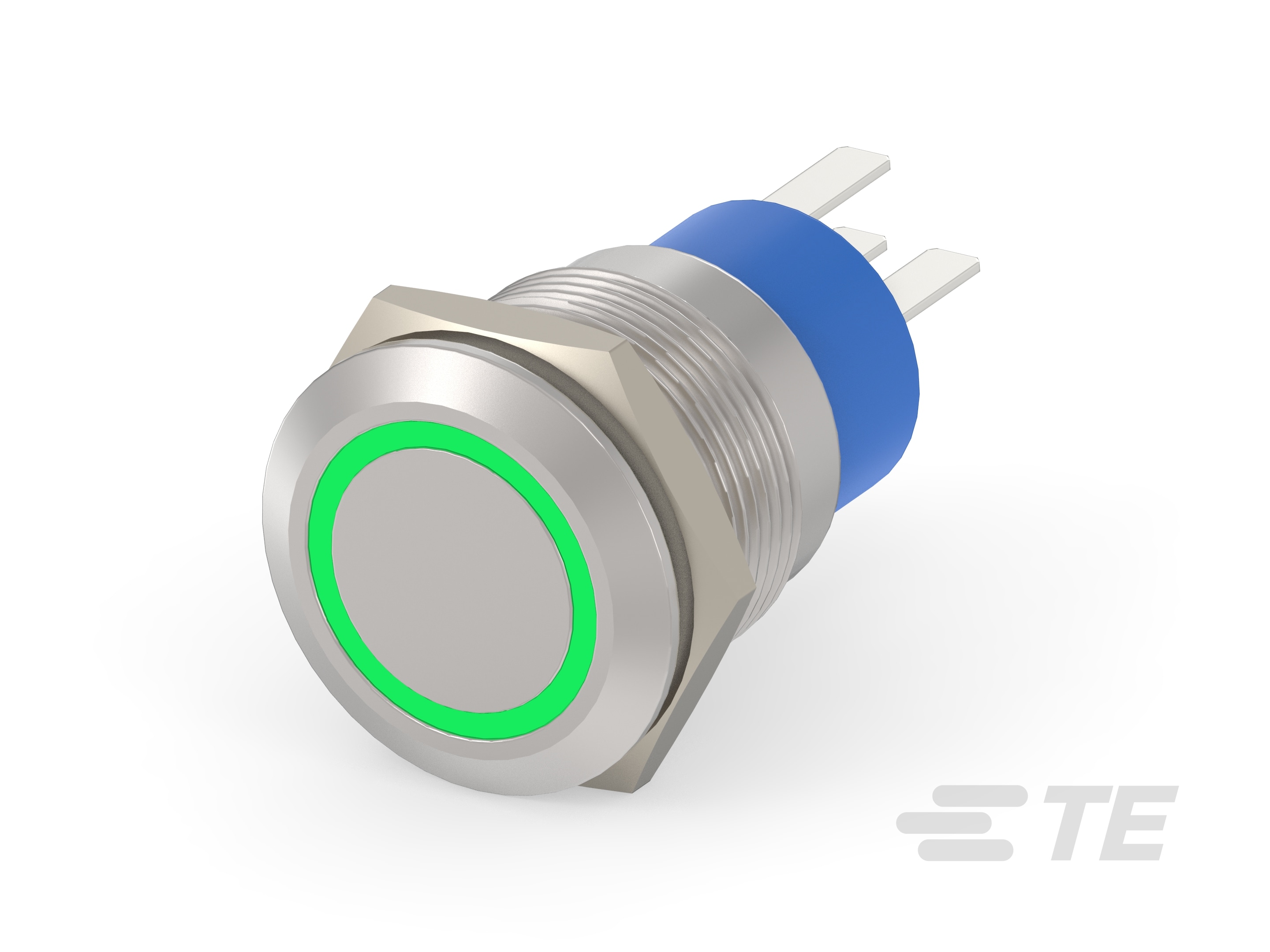 AV19 SPL 3A FIX RING LED GREEN 24V-3-2213764-5