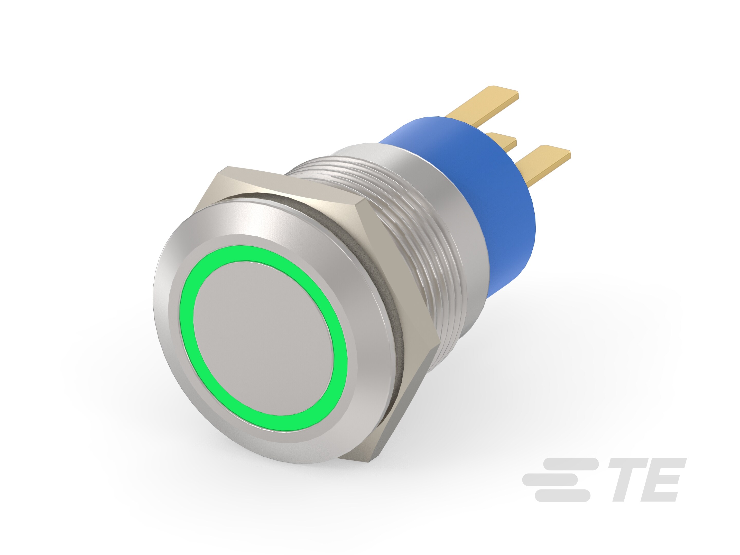 AV19 SPL 0.4VA FIX RING LED GREEN 12V-3-2213764-4