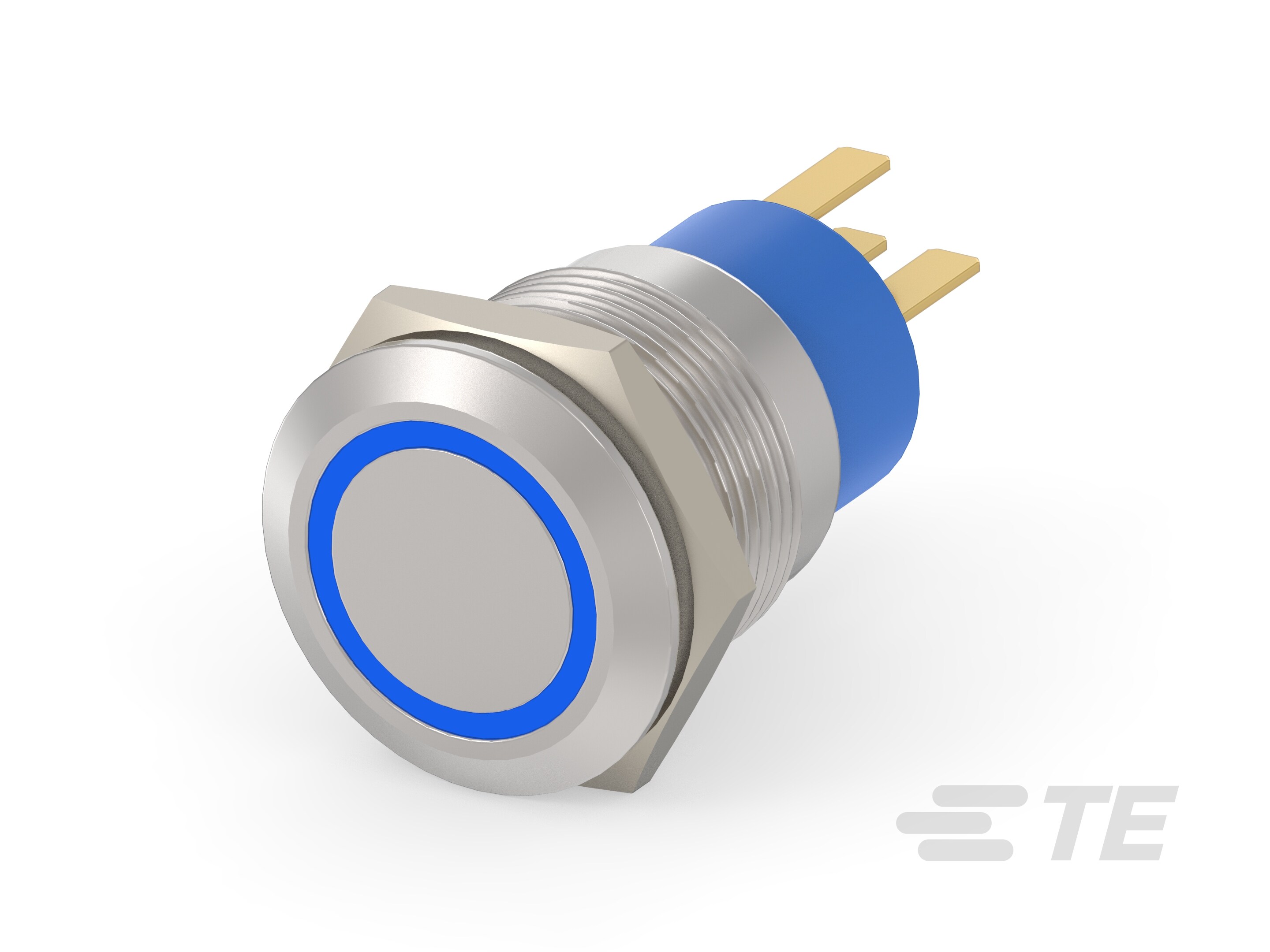 AV19 SPL 0.4VA FIX RING LED BLUE 24V-4-2213764-0