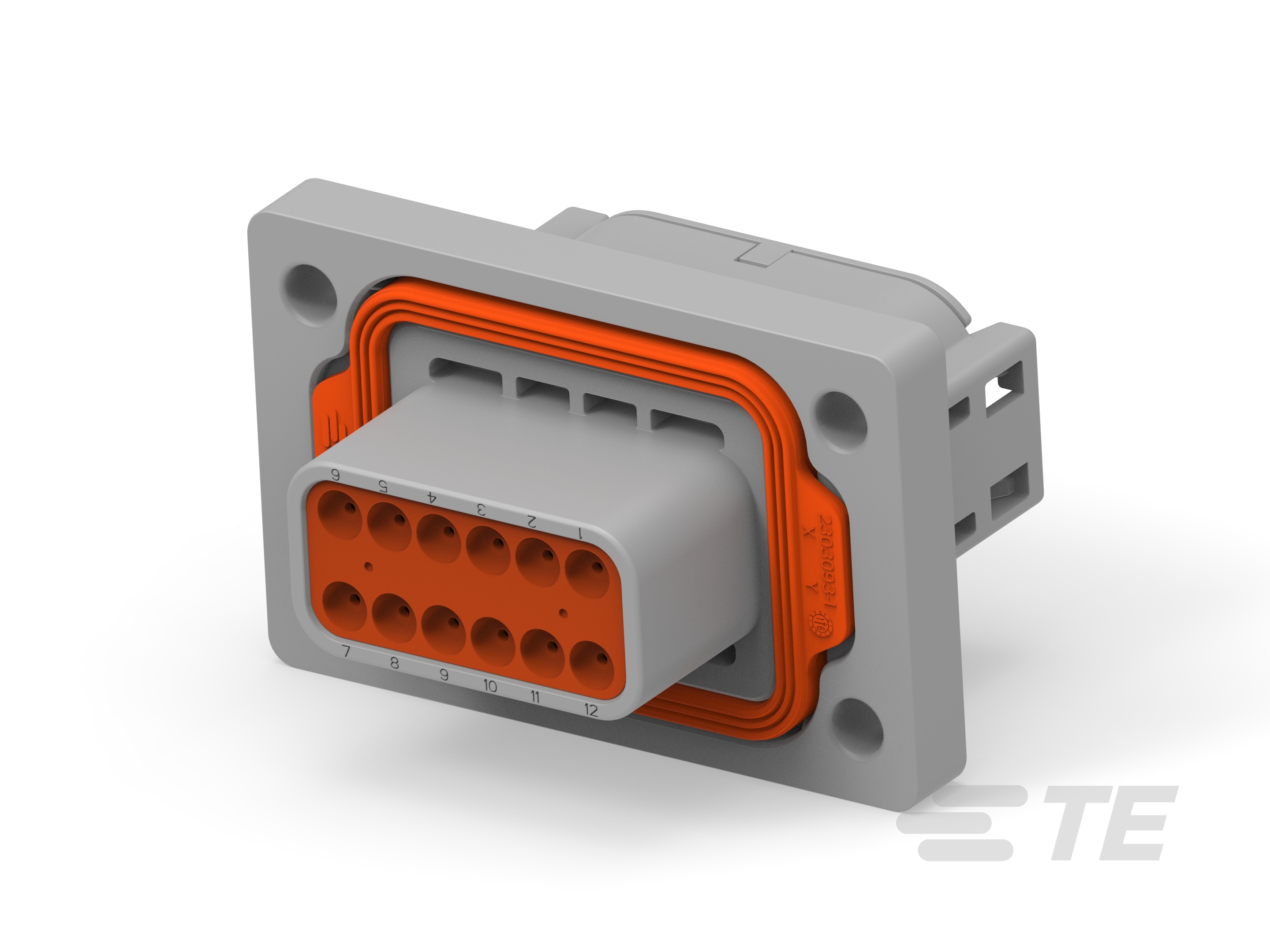 12POS,STAMPED 20,PIN HSG ASSY,SLD,COD 1-1-2303064-1