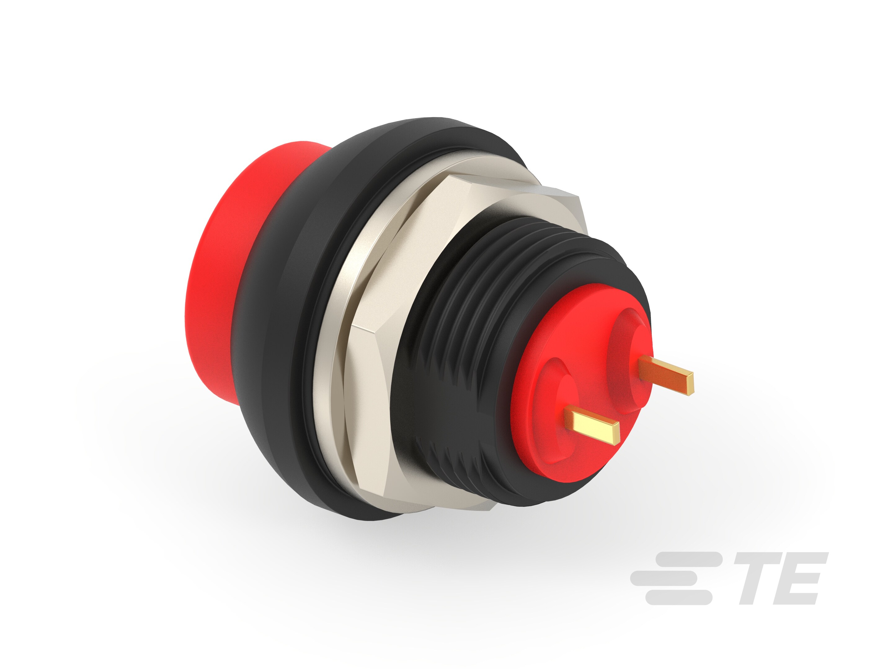 PB OFF/ON HC RED M4 TERM.  IP68-1-2329328-7