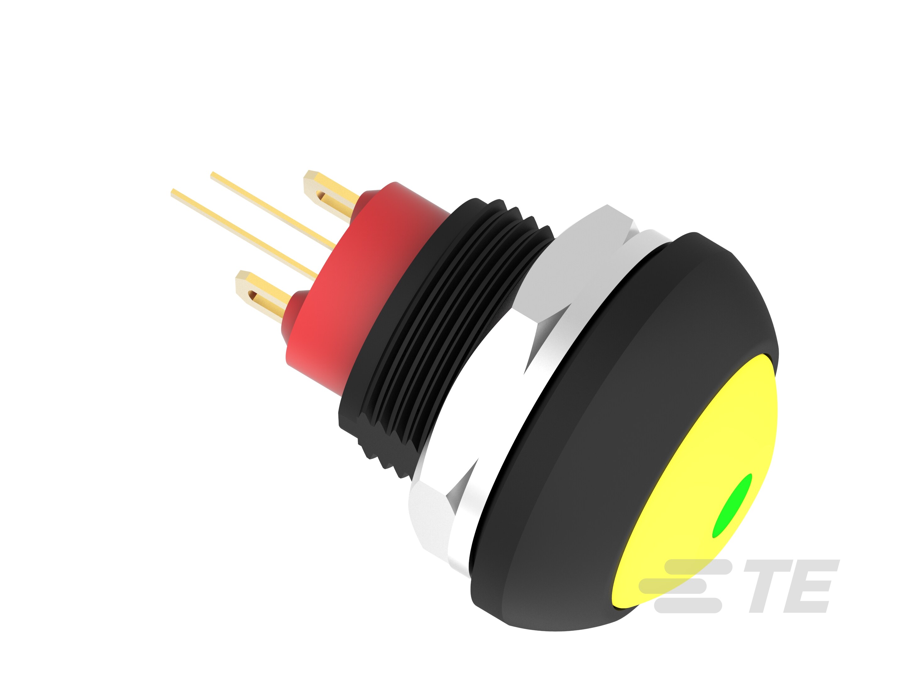 PB OFF/ON FC YLW M1 TERM GRE LED IP68-1-2329387-4