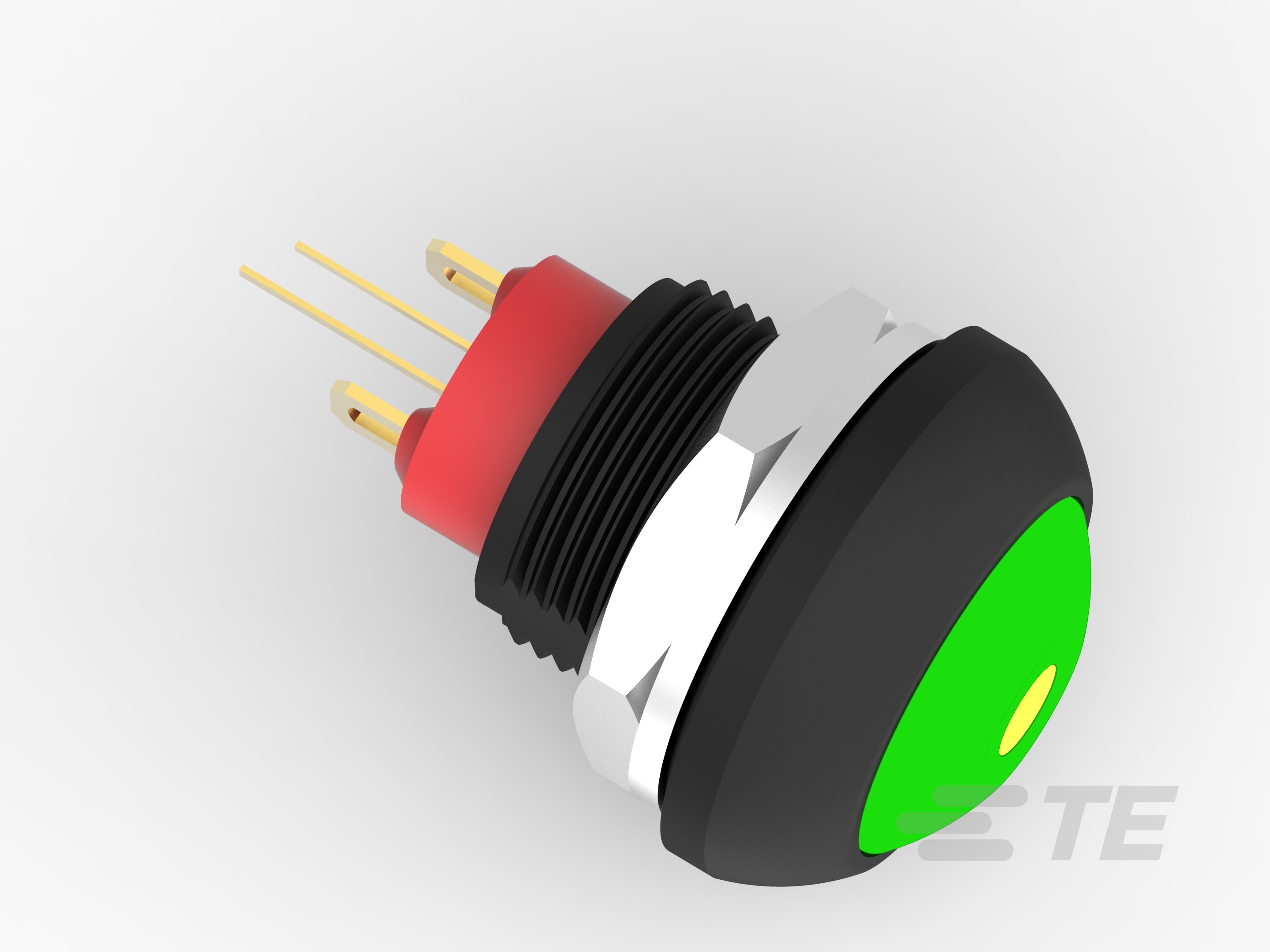 PB OFF/ON FC GRE M1 TERM YLW LED IP68-1-2329387-8
