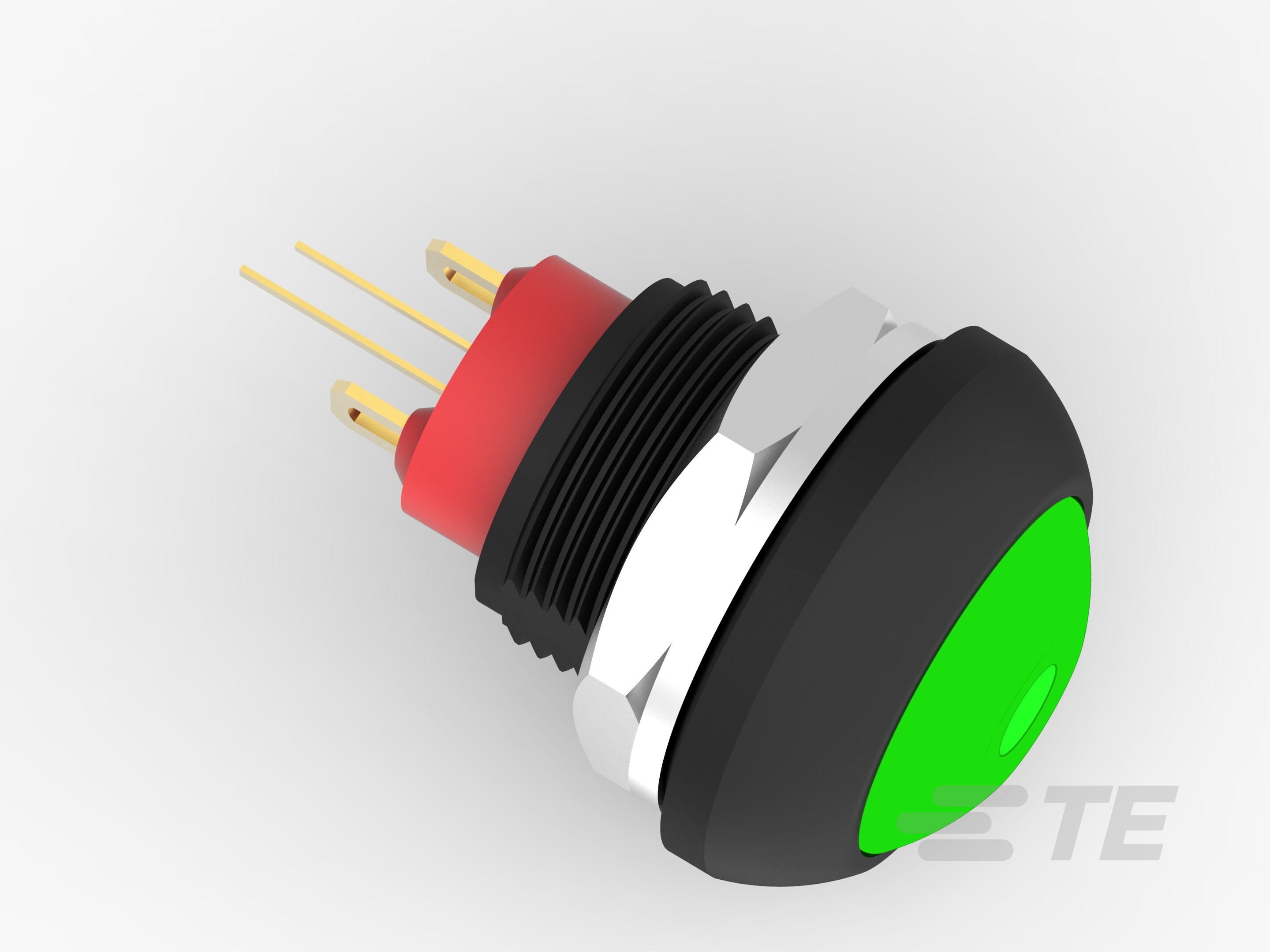PB OFF/ON FC GRE M1 TERM GRE LED IP68-1-2329387-9