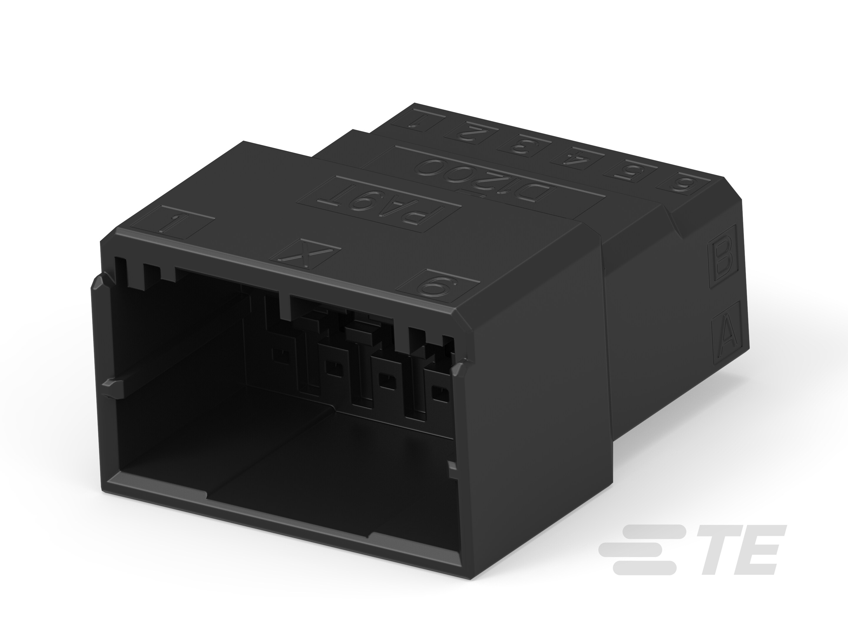 D1200D TAB HSG 12P X BLACK PA9T GF33 F/H-1-2468187-6