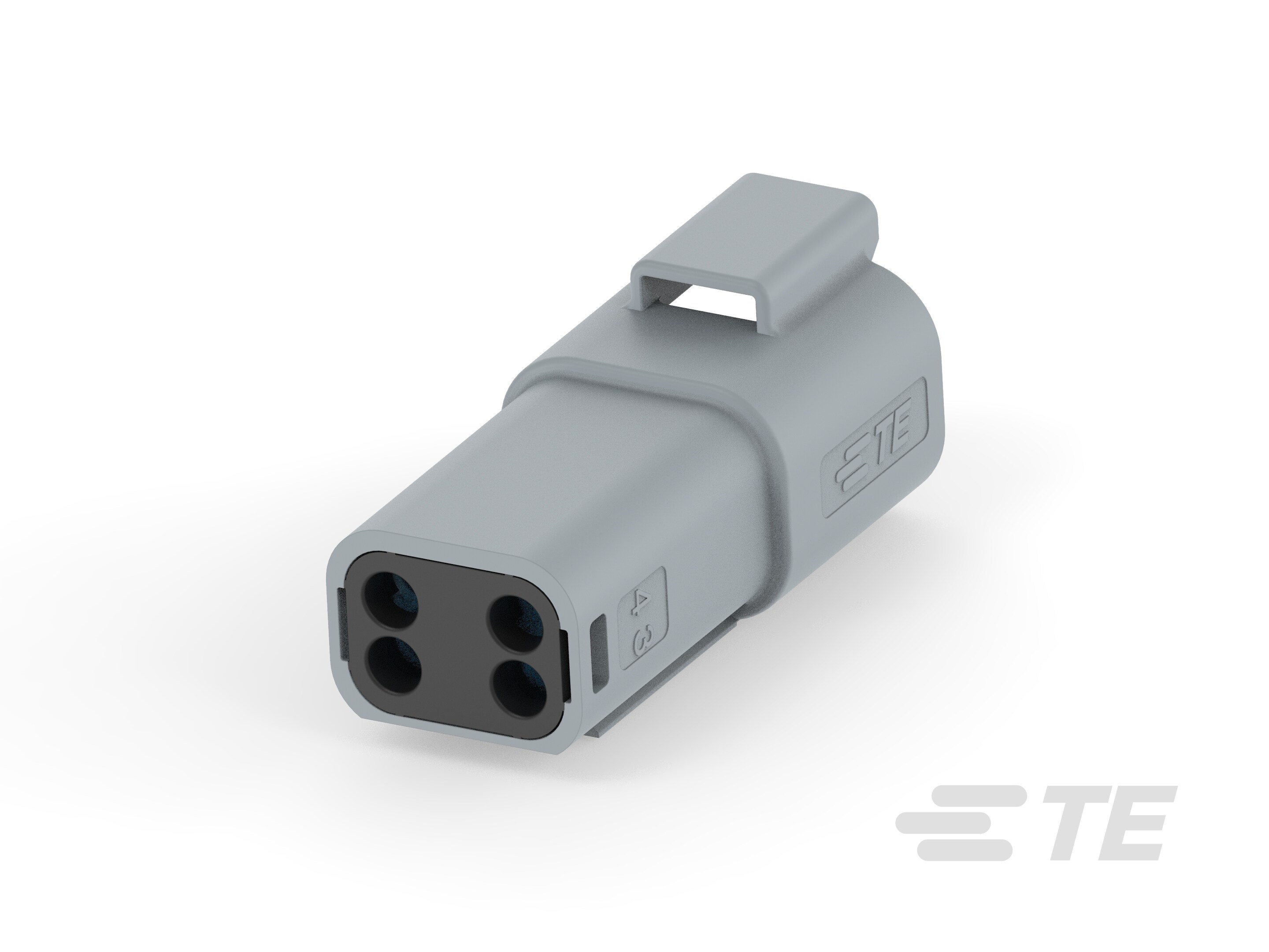 4CCT GREY RECEP W/LARGE SEAL-1-2600030-1