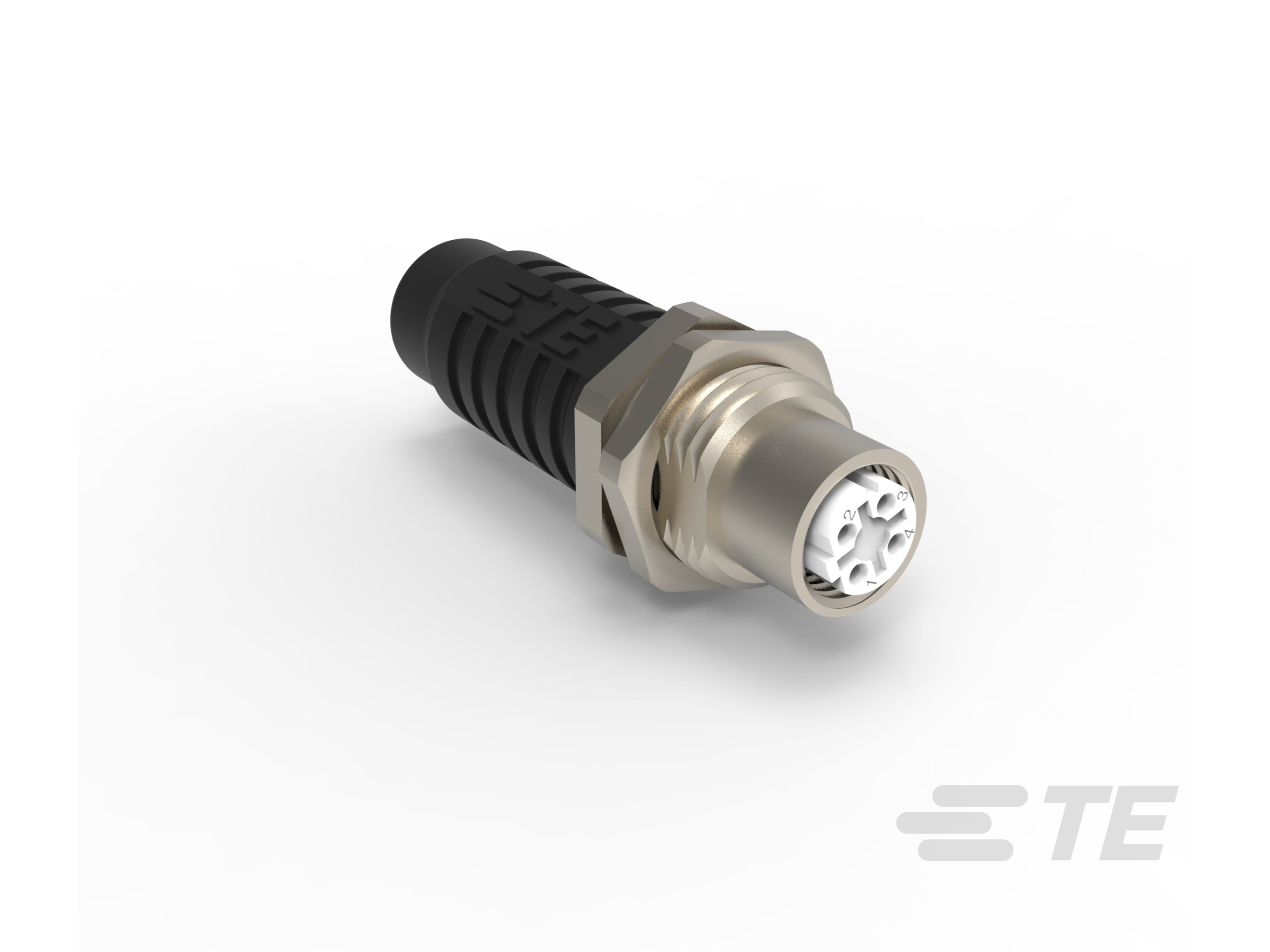 M12 D-CODED F-4, CAT 5 FEMALE CONNECTOR-1-2823601-1