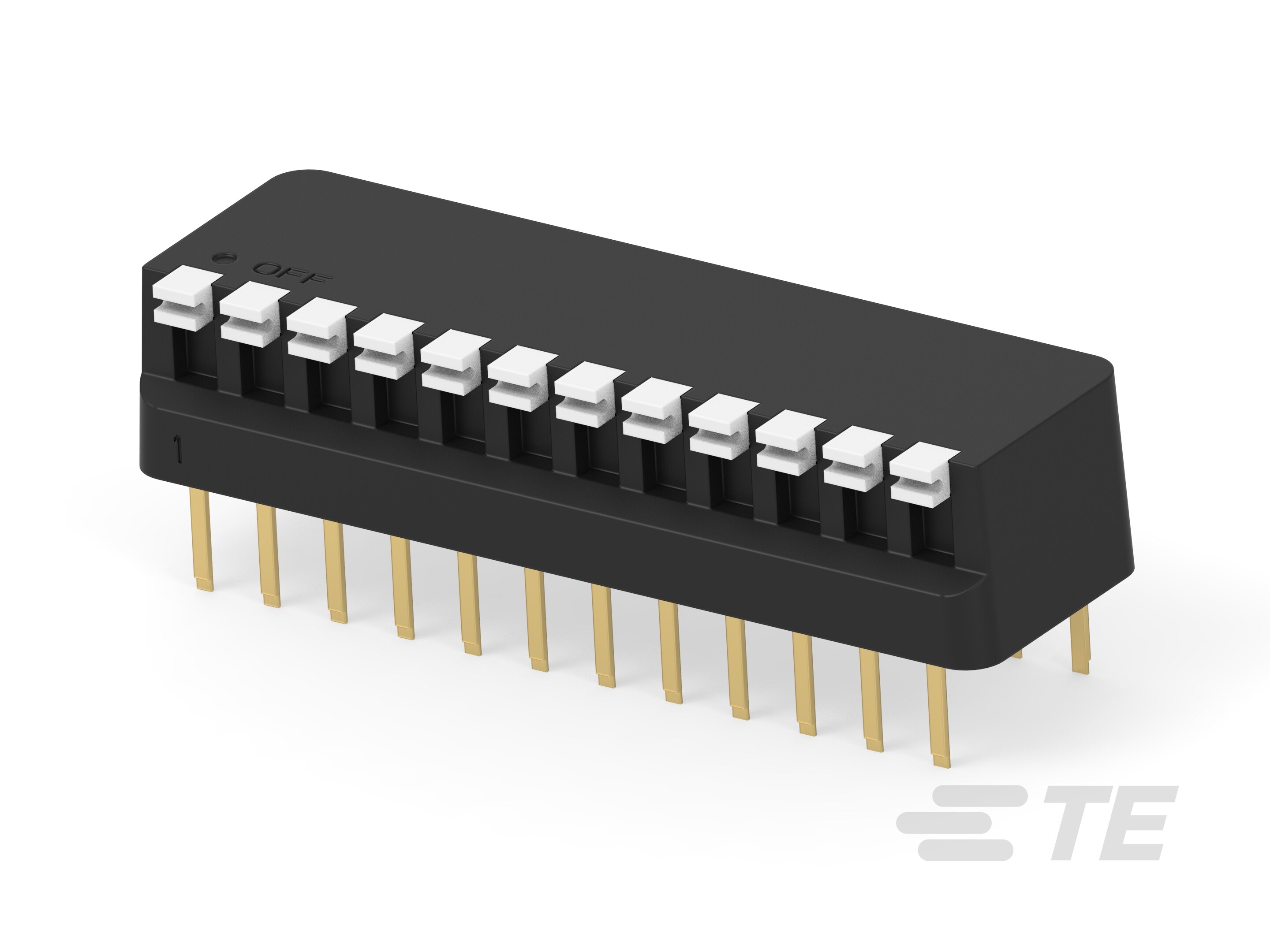 RIGHT ANGLE DIP SW 12 POS AU-1-5435802-2